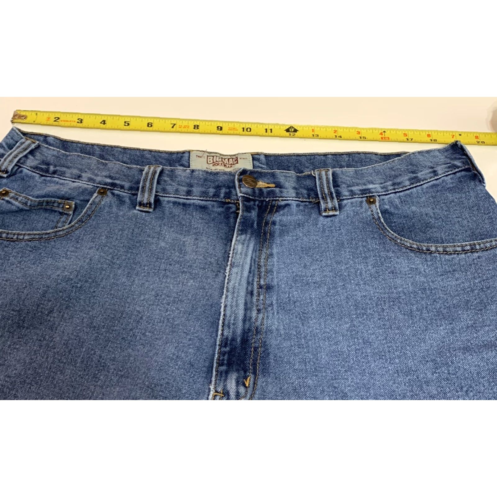 Vintage Big Mac Denim Shorts Mens 5 Pocket Zip Fly Blue 38 Regular Wool? Size US 38 / EU 54 - 3 Thumbnail