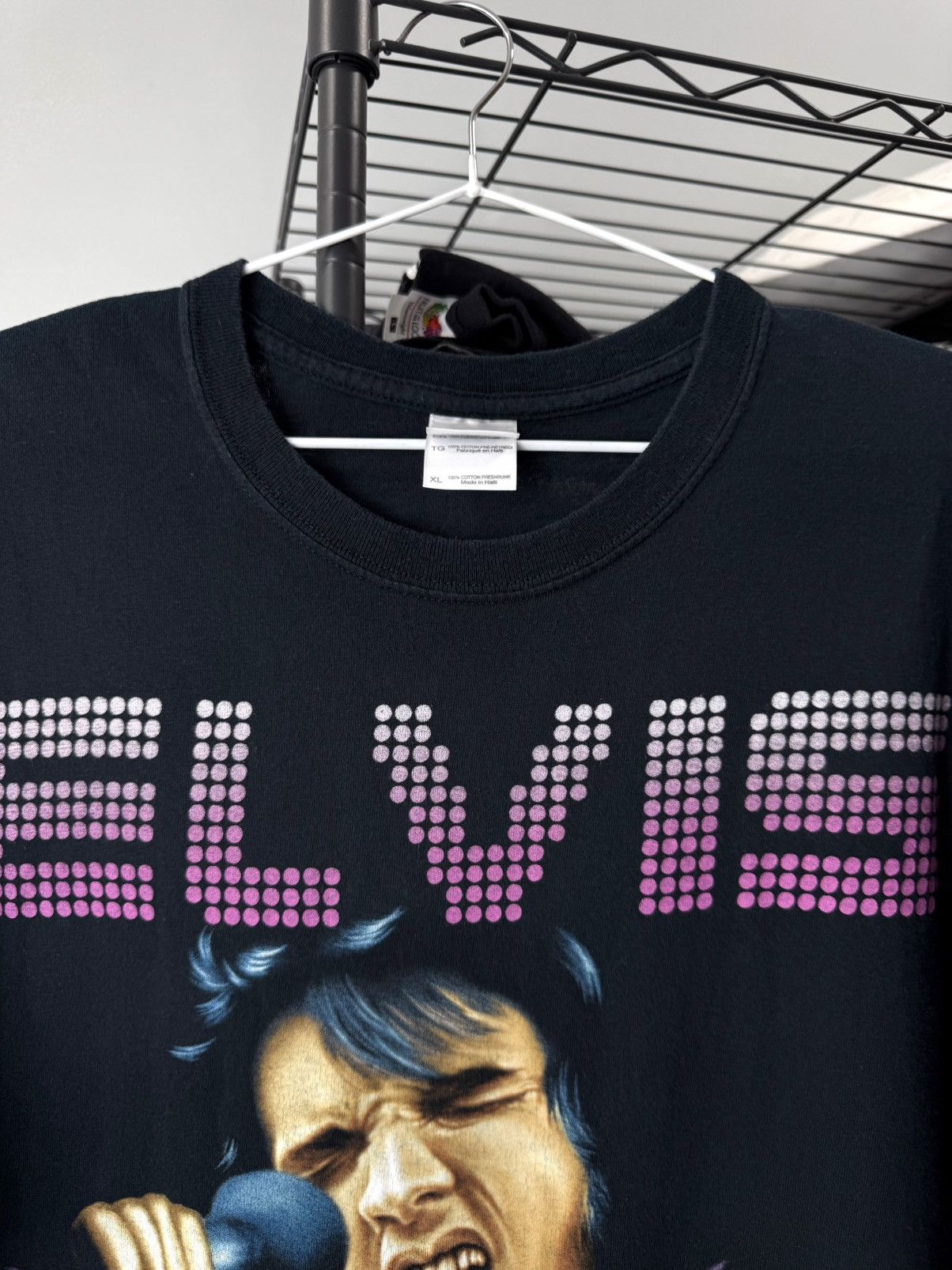 Band Tees Vintage 00s Elvis Presley American Classic Band Rock T Shirt Size US XL / EU 56 / 4 - 2 Thumbnail