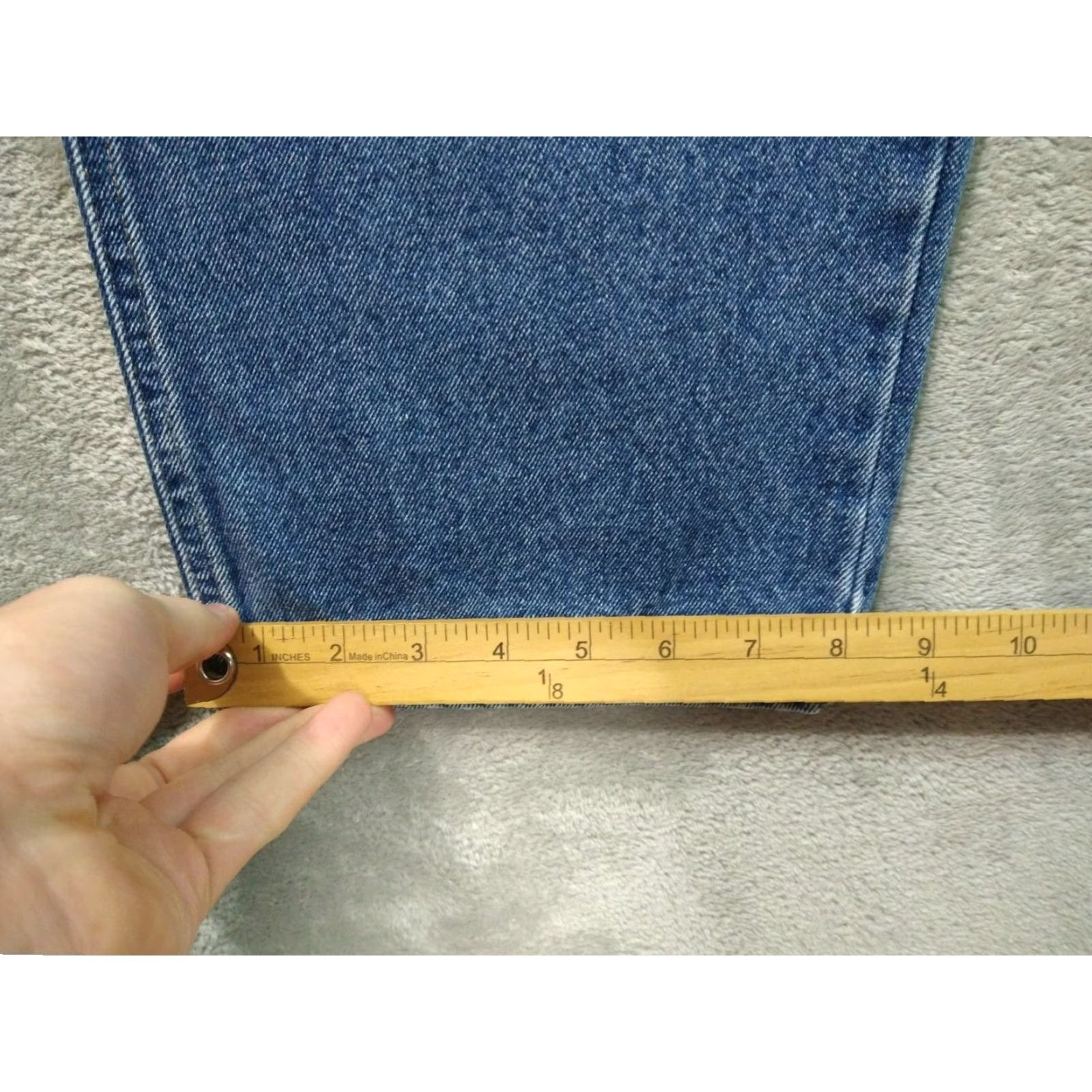 Izod IZOD Jeans Mens 48x32 Blue Denim Classic Fit Tapered Leg High Rise Dark Wash 5-Pocket Design Big & Tall Mens Jeans Size US 32 / EU 48 - 6 Thumbnail