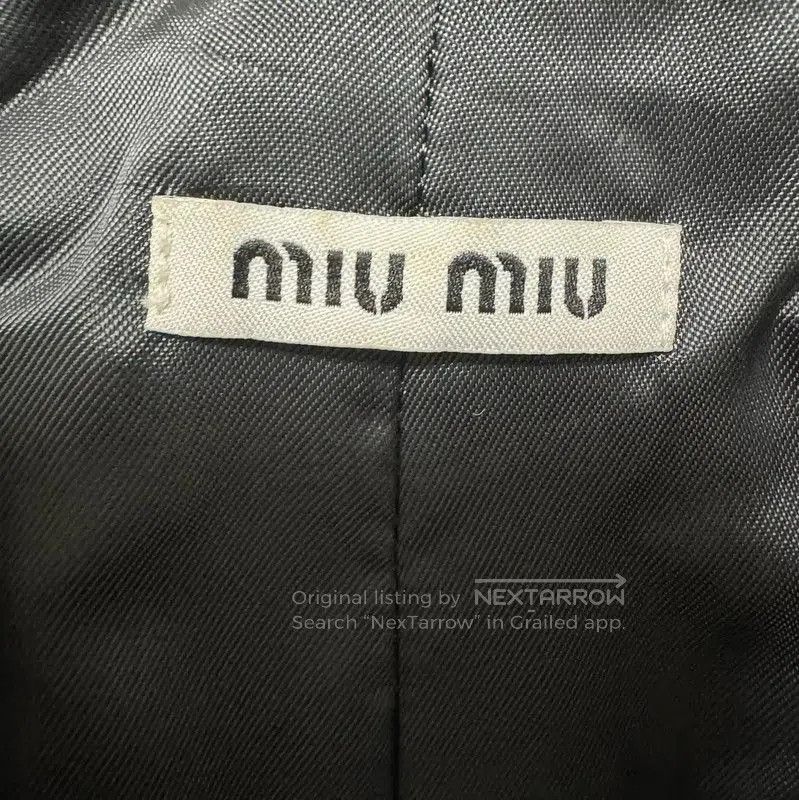Miu Miu Miu Miu Black Embroidered Leather Jacket . Size M / US 6-8 / IT 42-44 - 7 Thumbnail