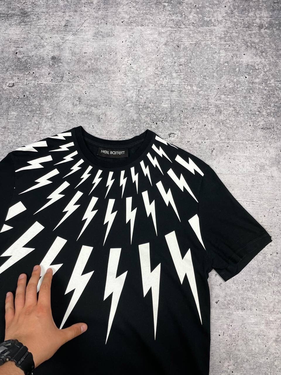 Neil Barrett Vintage Neil Barrett Black Slim Fit Big Logo Shirt Tee Y2K Size US S / EU 44-46 / 1 - 8 Thumbnail