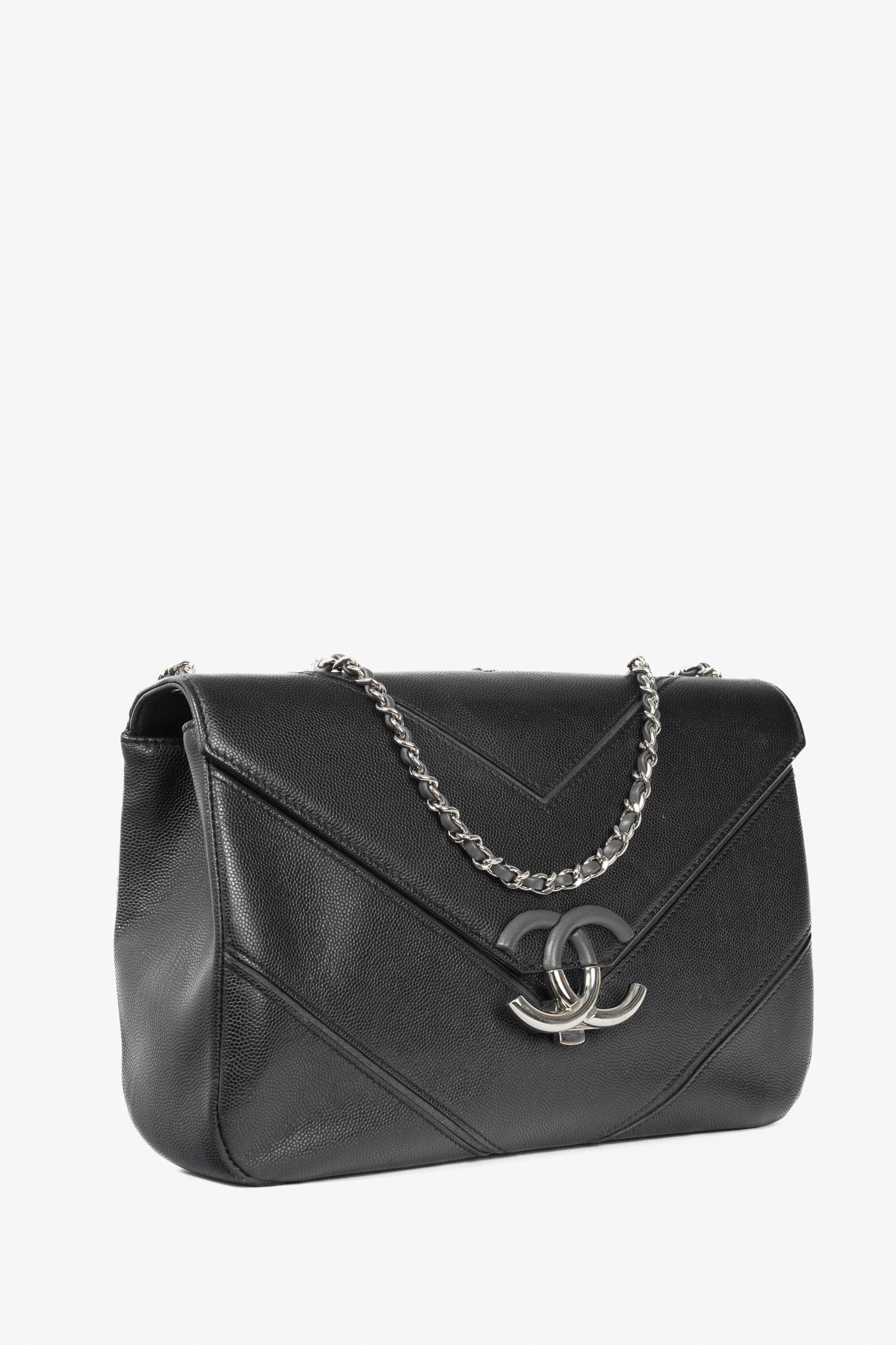 Chanel Chanel SS17 Black Caviar Large Chevron Flap Bag Size ONE SIZE - 2 Thumbnail