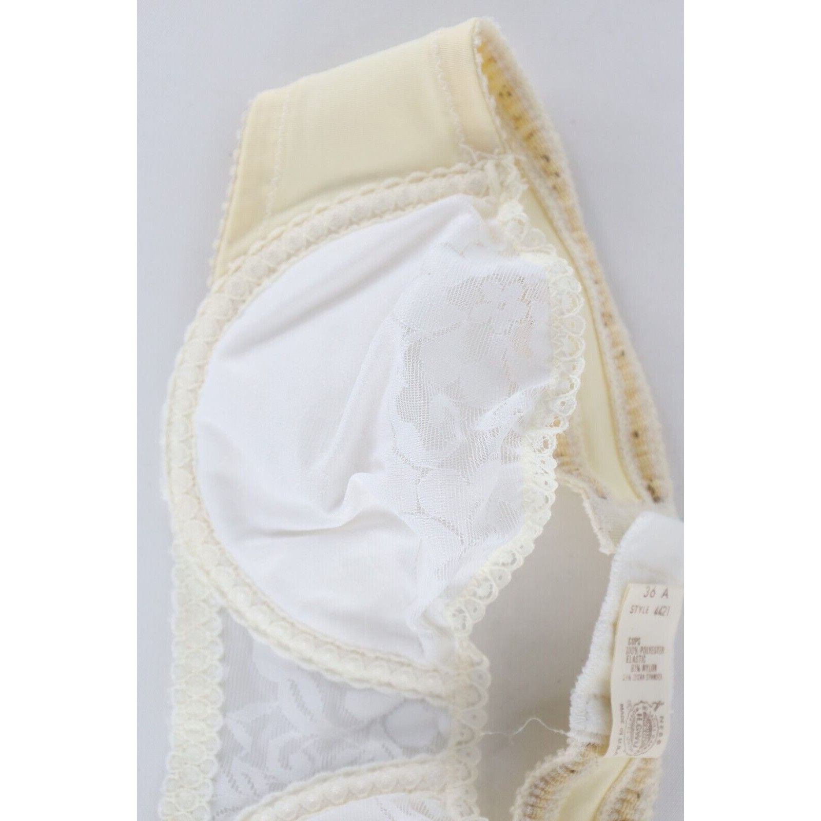 Vintage Vintage 70s Union Made Flower Floral Lace Underwire Bra Size ONE SIZE - 2 Thumbnail