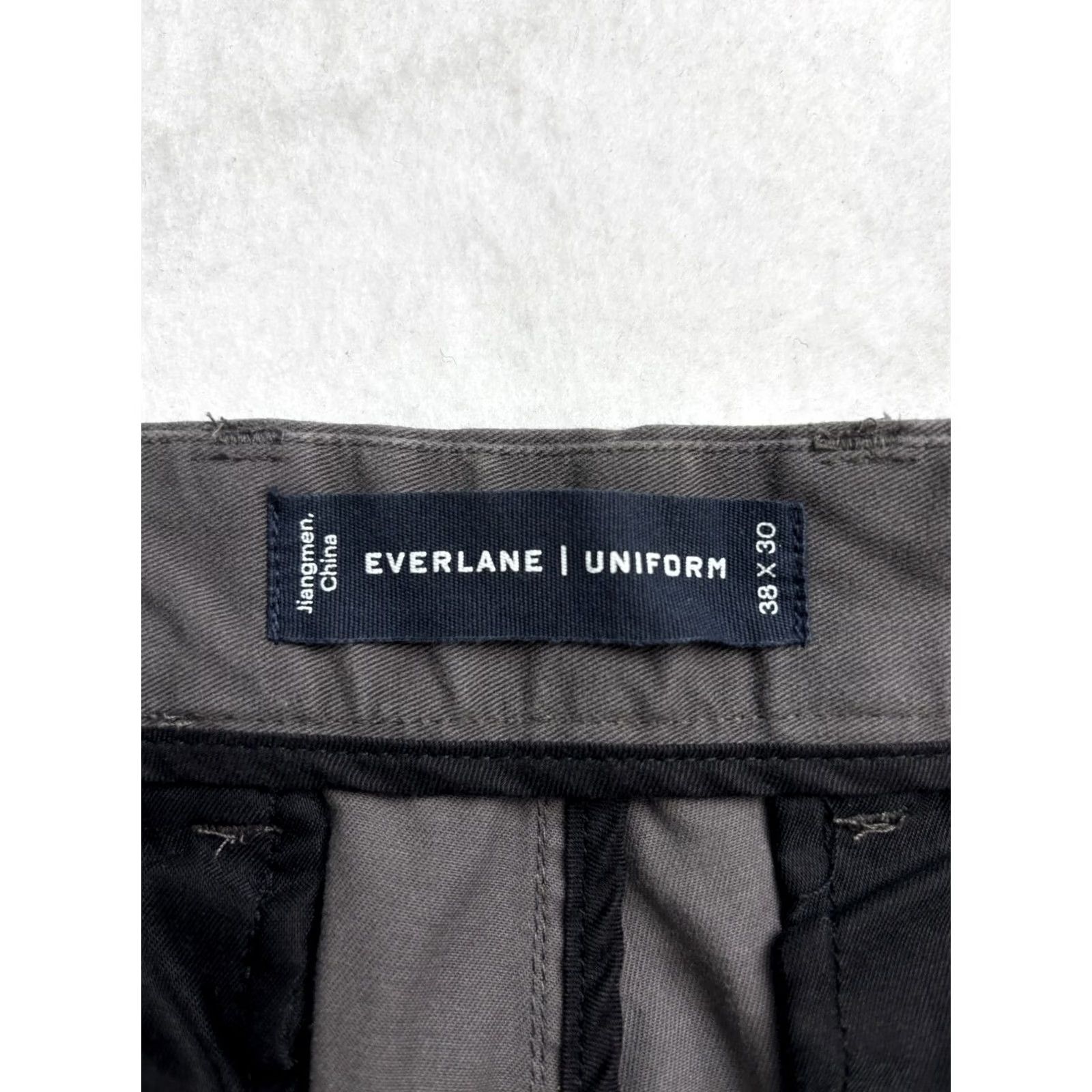 Everlane Everlane Chinos Mens 38 Gray Uniform Slim Fit Stretch Chino Pant Pockets Zip Button 38x30 Size US 38 / EU 54 - 2 Thumbnail