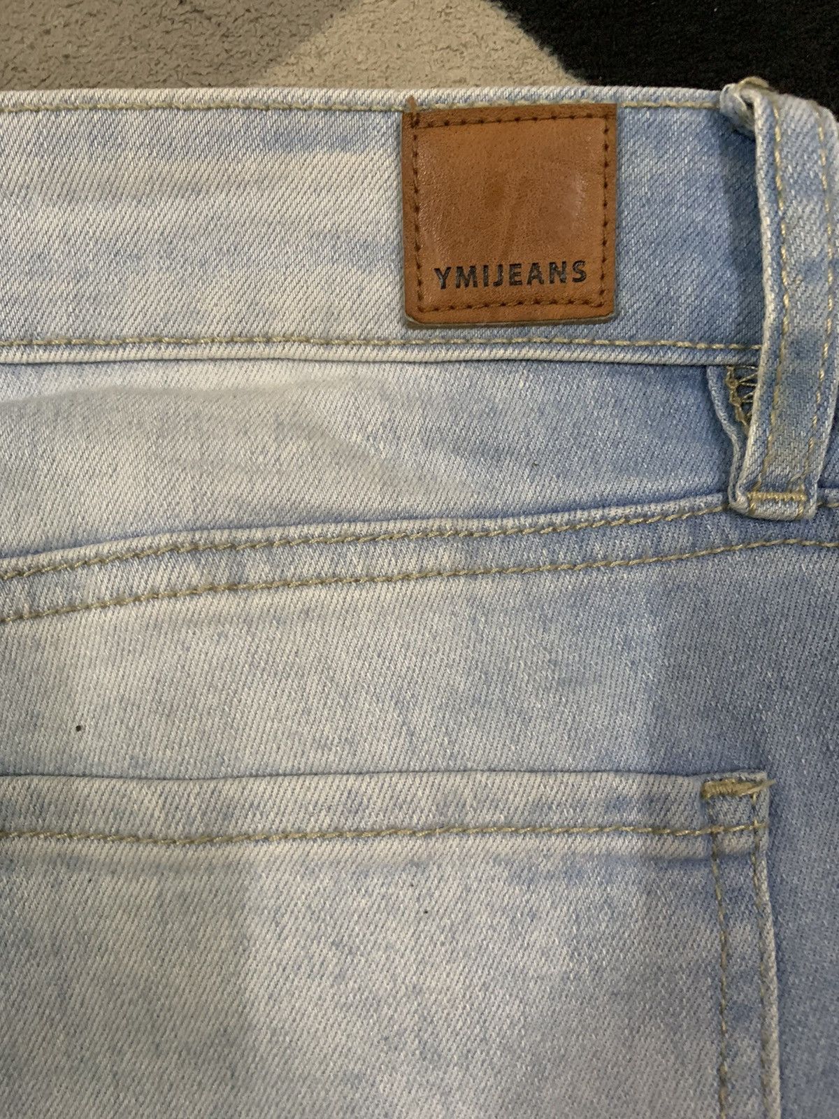 Le Grande Bleu (L.G.B.) Vintage YMI Flare Bell Bottom Frayed Leg Distressed Jeans Size 28" / US 6 / IT 42 - 11 Thumbnail