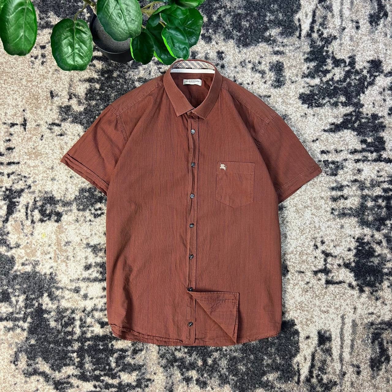 Burberry Burberry Mini Logo Luxury Checkered Button Up Shirt Size US XL / EU 56 / 4 - 1 Thumbnail