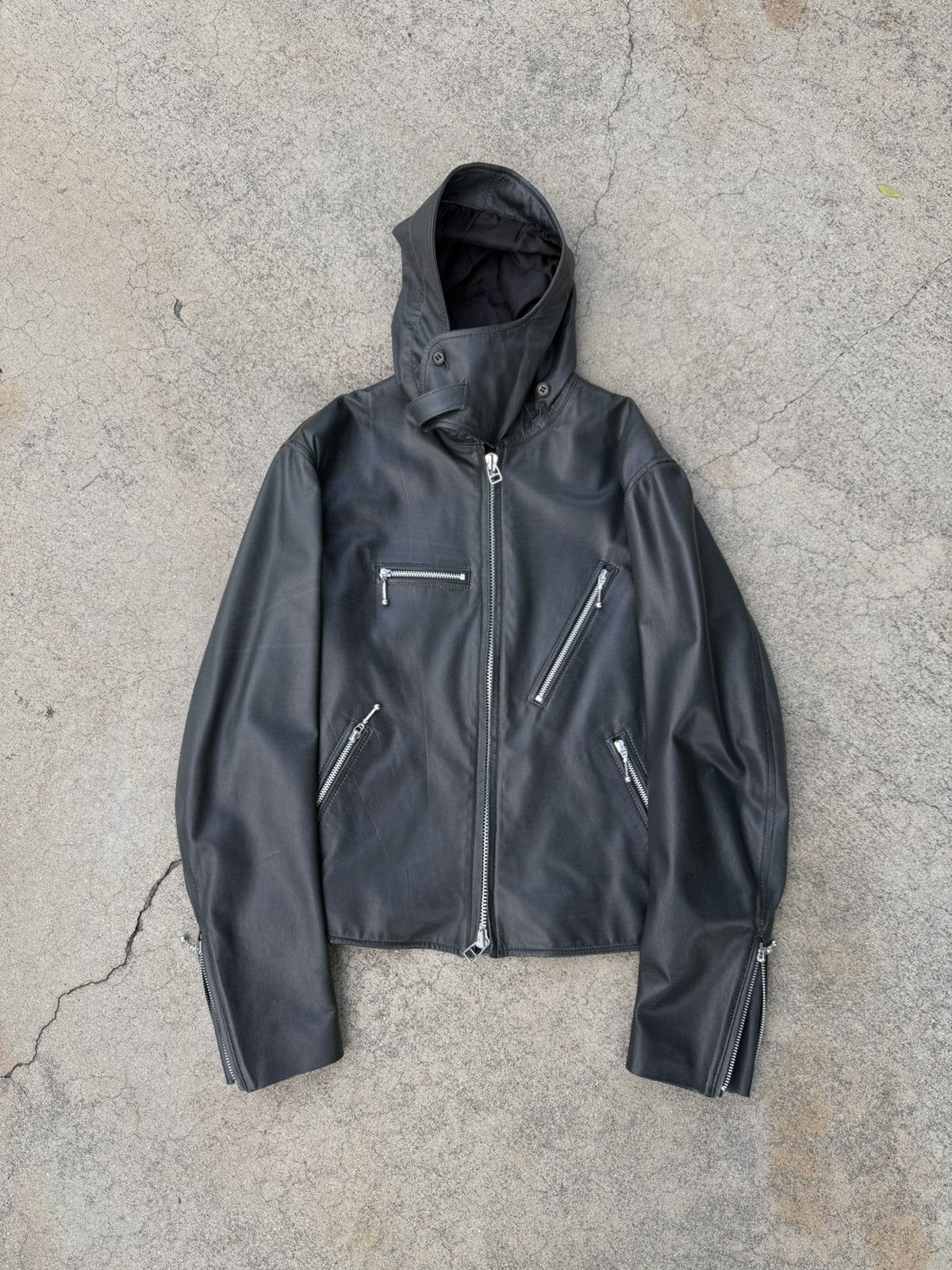Yohji Yamamoto Yohji Yamamoto Pour Homme SS18 Taisho Lamb Skin Rider Jacket Size US M / EU 48-50 / 2 - 3 Thumbnail