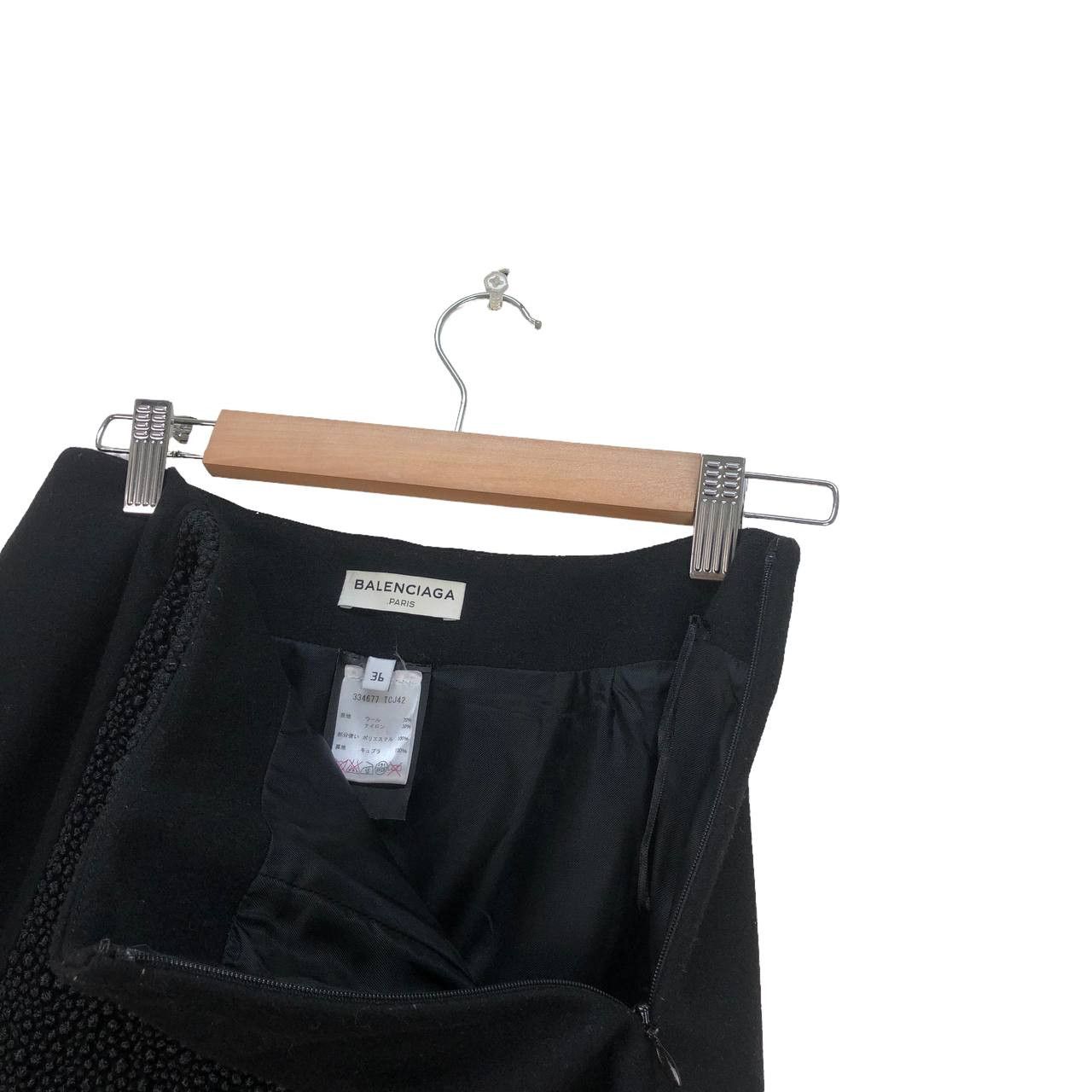 Balenciaga Luxury🔥Balenciaga Paris Wool Mini Skirt Size 24" / US 00 / IT 34 - 9 Thumbnail