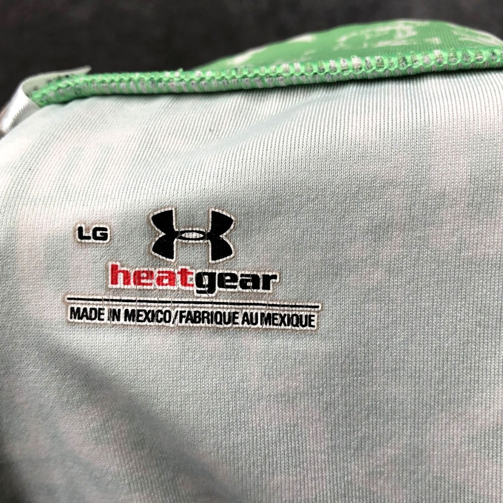 Under Armour Under Armour HeatGear Compression Shorts Womens Large Green Logo Print Active Size 36" / US 14 / IT 50 - 8 Thumbnail