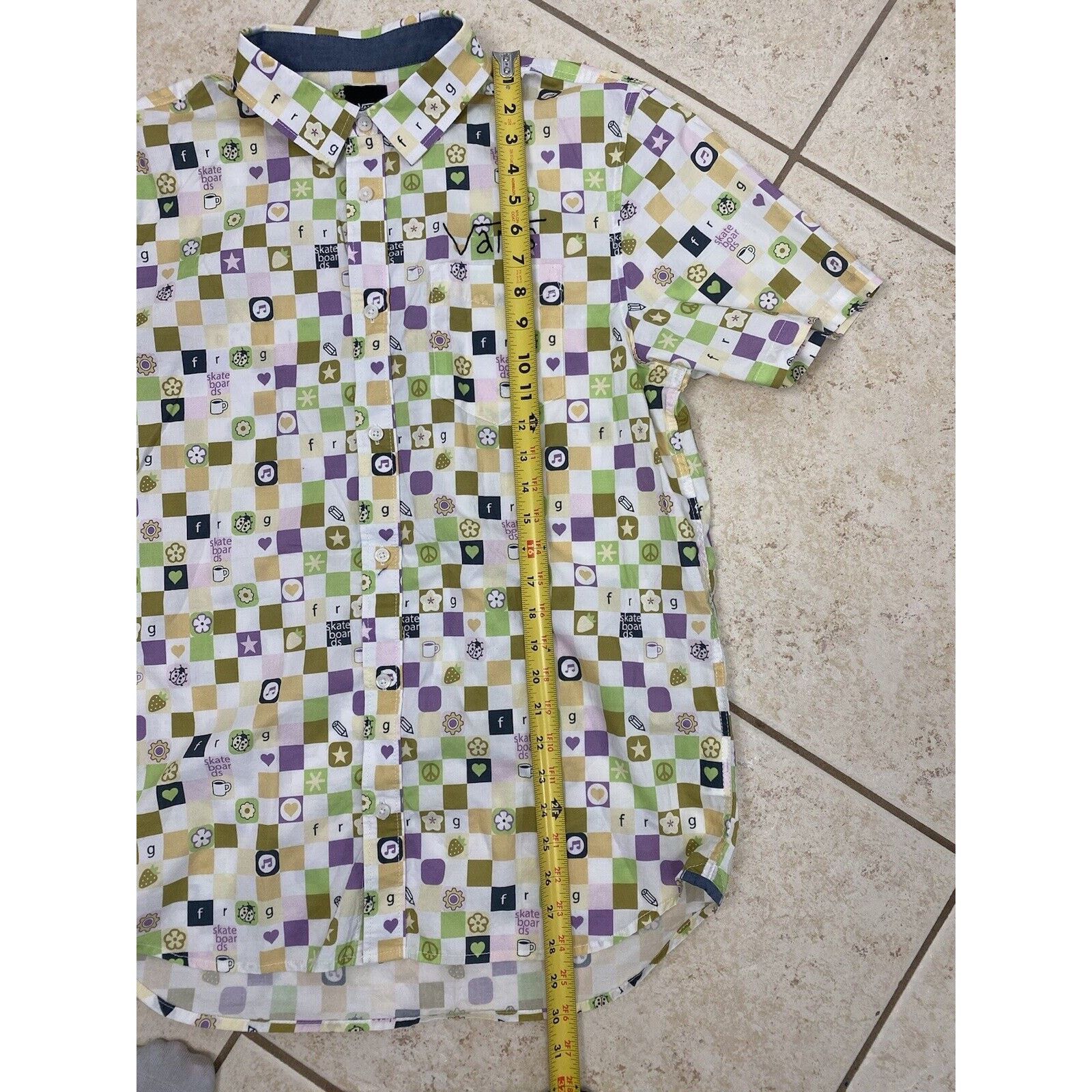 Vans Vans Frog Skateboards Short Sleeve Button Shirt Checkerboard Size US M / EU 48-50 / 2 - 8 Thumbnail