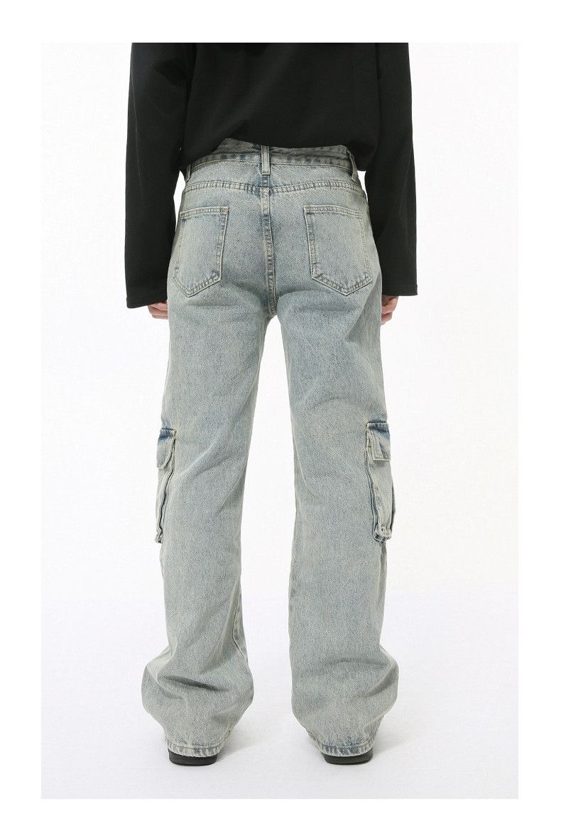Japanese Brand × Jean Washed zip-up multi-pocket cargo jeans Size US 32 / EU 48 - 5 Thumbnail