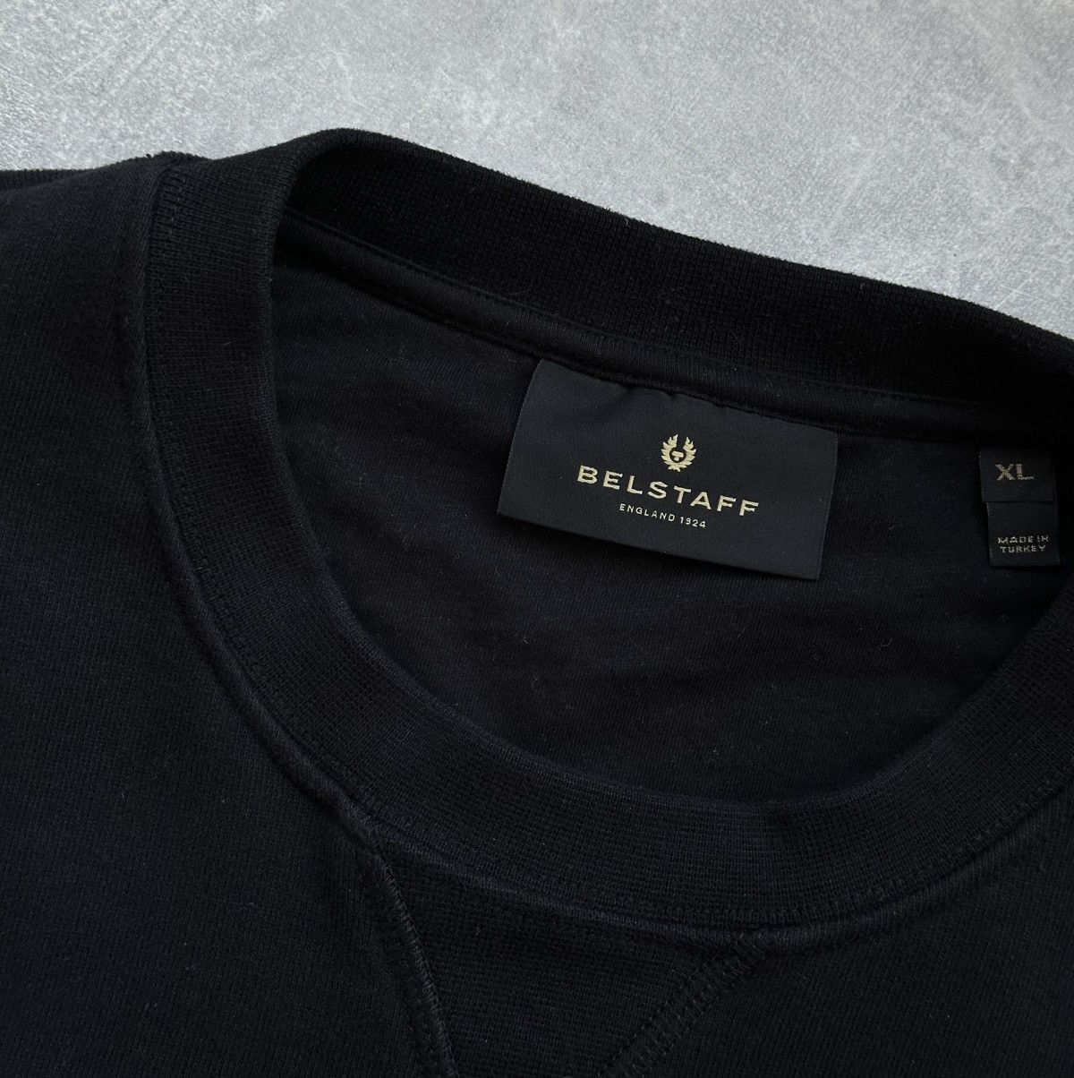 Belstaff Belstaff Men’s Black Crewneck Sweatshirt Big Logo Size XL Size US XL / EU 56 / 4 - 5 Thumbnail