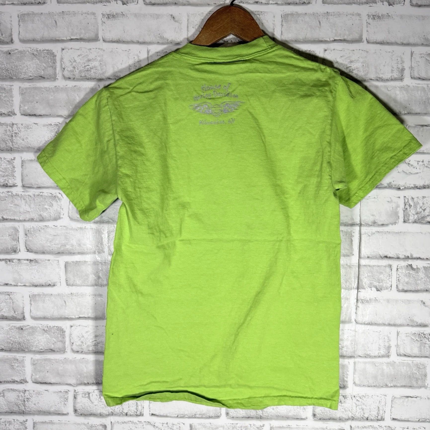 Harley Davidson VINTAGE Harley-Davidson T-Shirt Green 100% Cotton Graphic Tee Unisex Small Regular Fit Adults Mens Womens Graphic Tee Size US S / EU 44-46 / 1 - 5 Thumbnail
