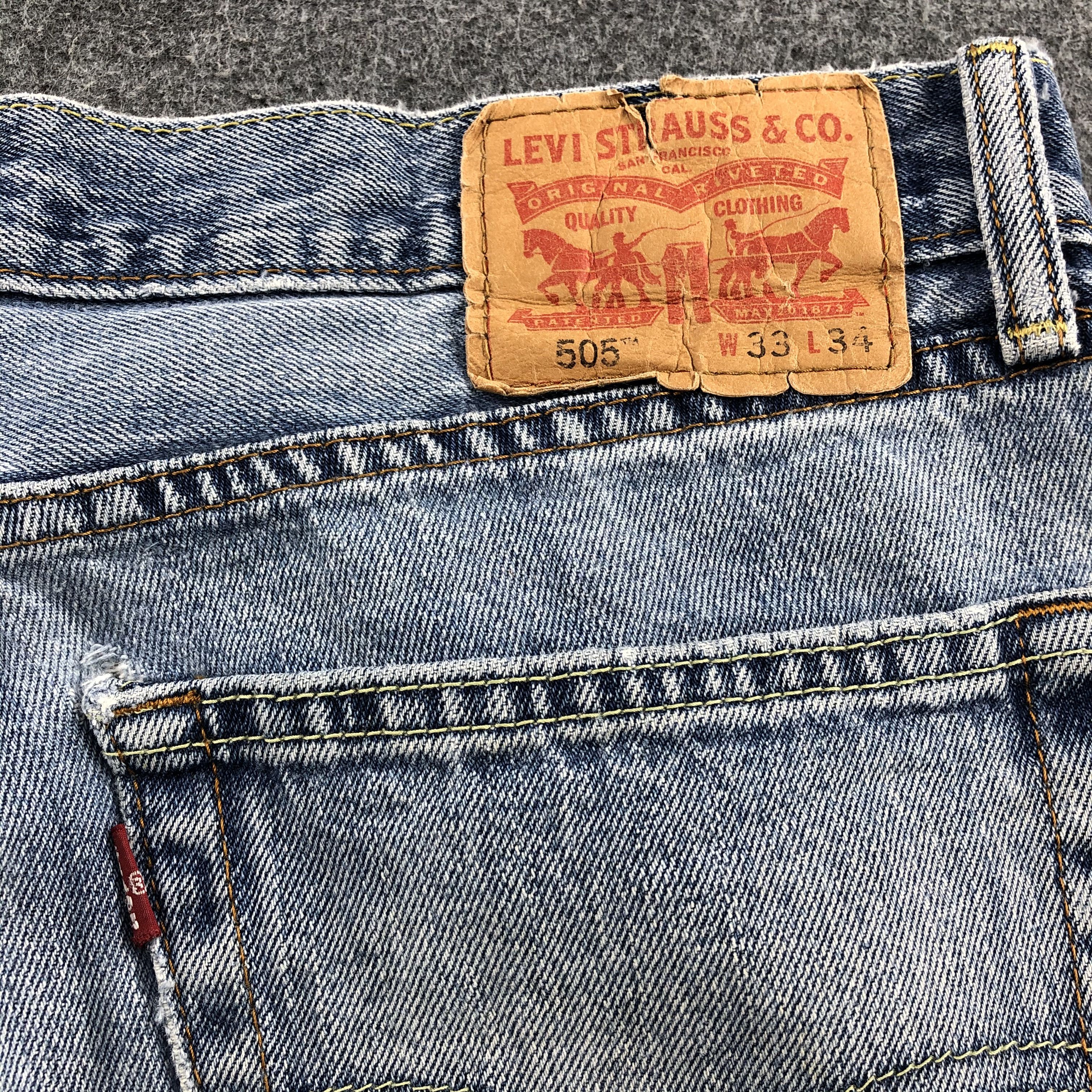 Levi's × Vintage Vintage Distress Levis 505 Jeans-JM1115 Size US 34 / EU 50 - 6 Thumbnail