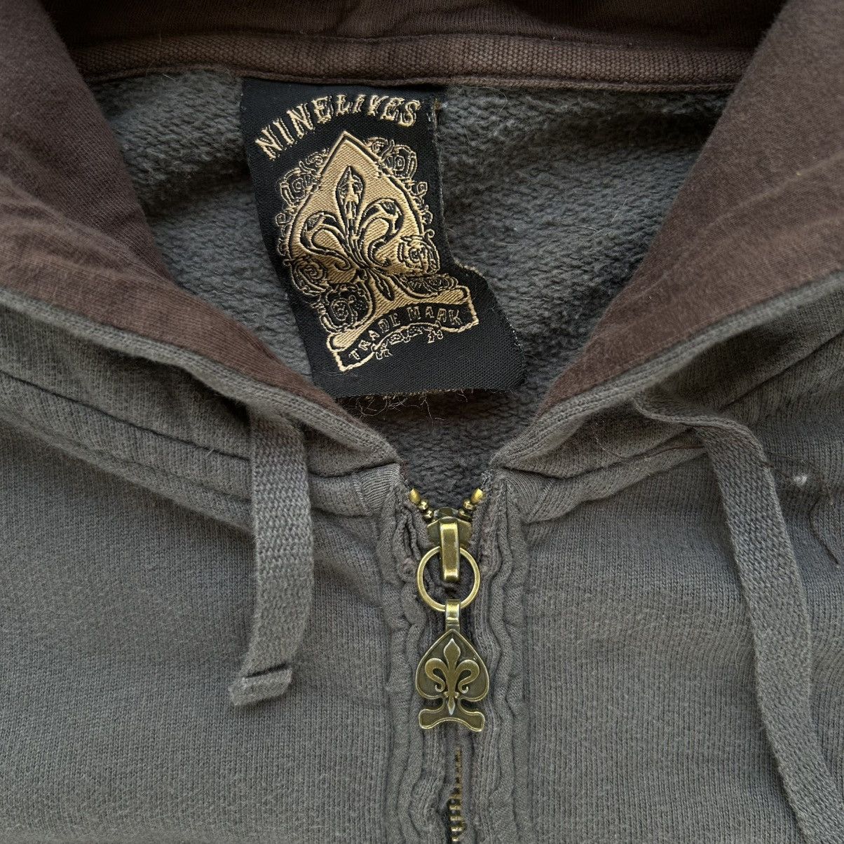 Nine Lives NINE LIVES Hard To Handle Full Zip Hooded Sweater Y2K XL Size XL / US 12-14 / IT 48-50 - 2 Thumbnail