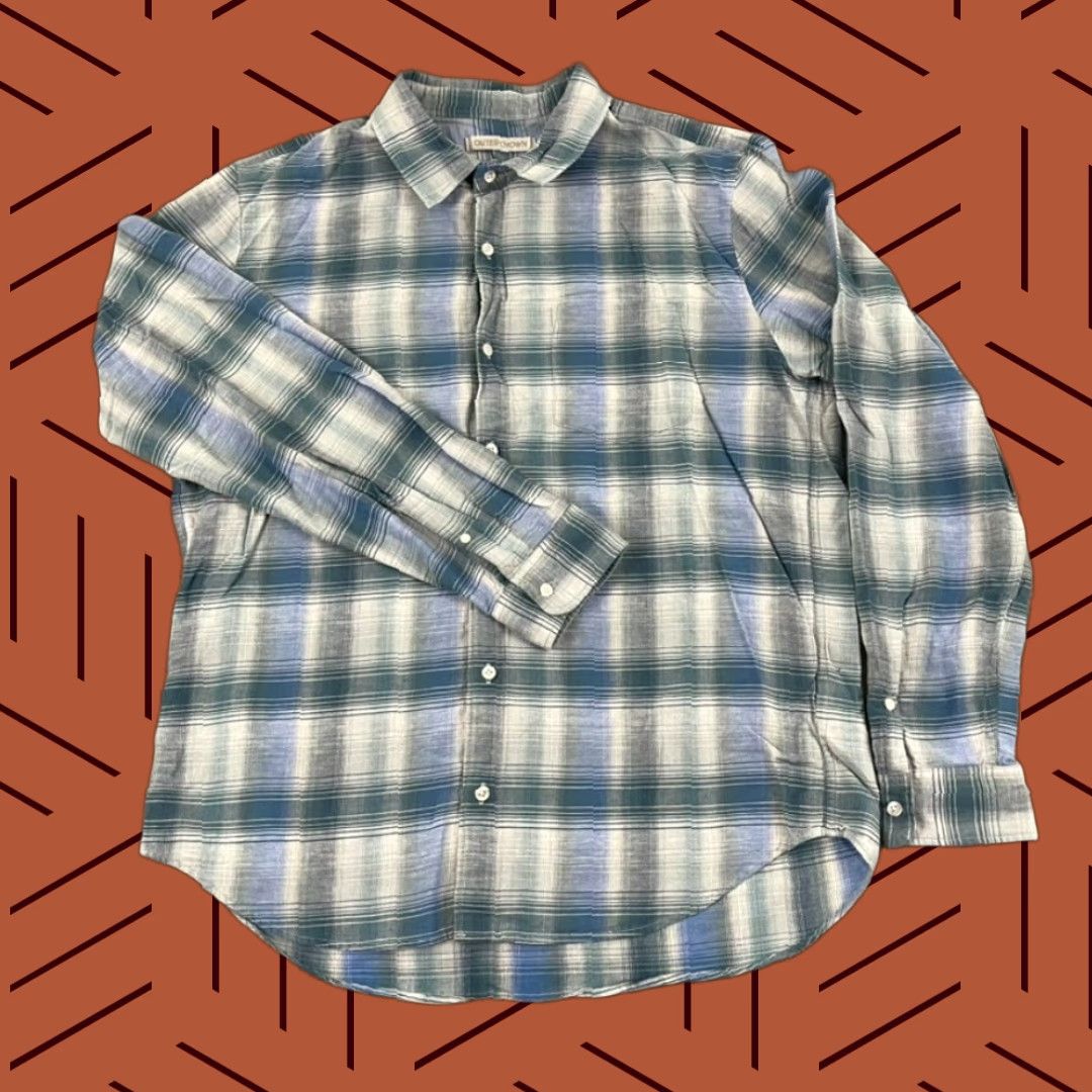 Outerknown VINTAGE Outerknown Shirt Mens XL Blue Plaid Casual Long Sleeve Button-Up Cotton Linen Size US XL / EU 56 / 4 - 1 Thumbnail