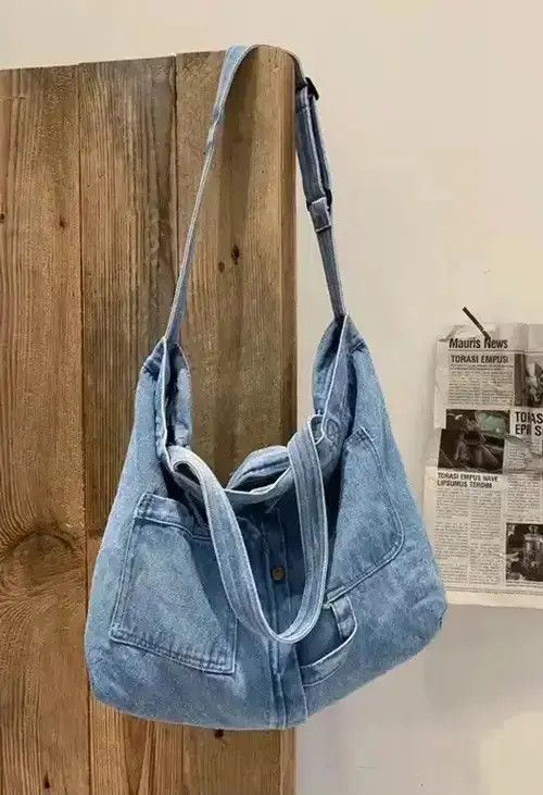 Japanese Brand Fashion denim messenger bag tote Size ONE SIZE - 3 Thumbnail