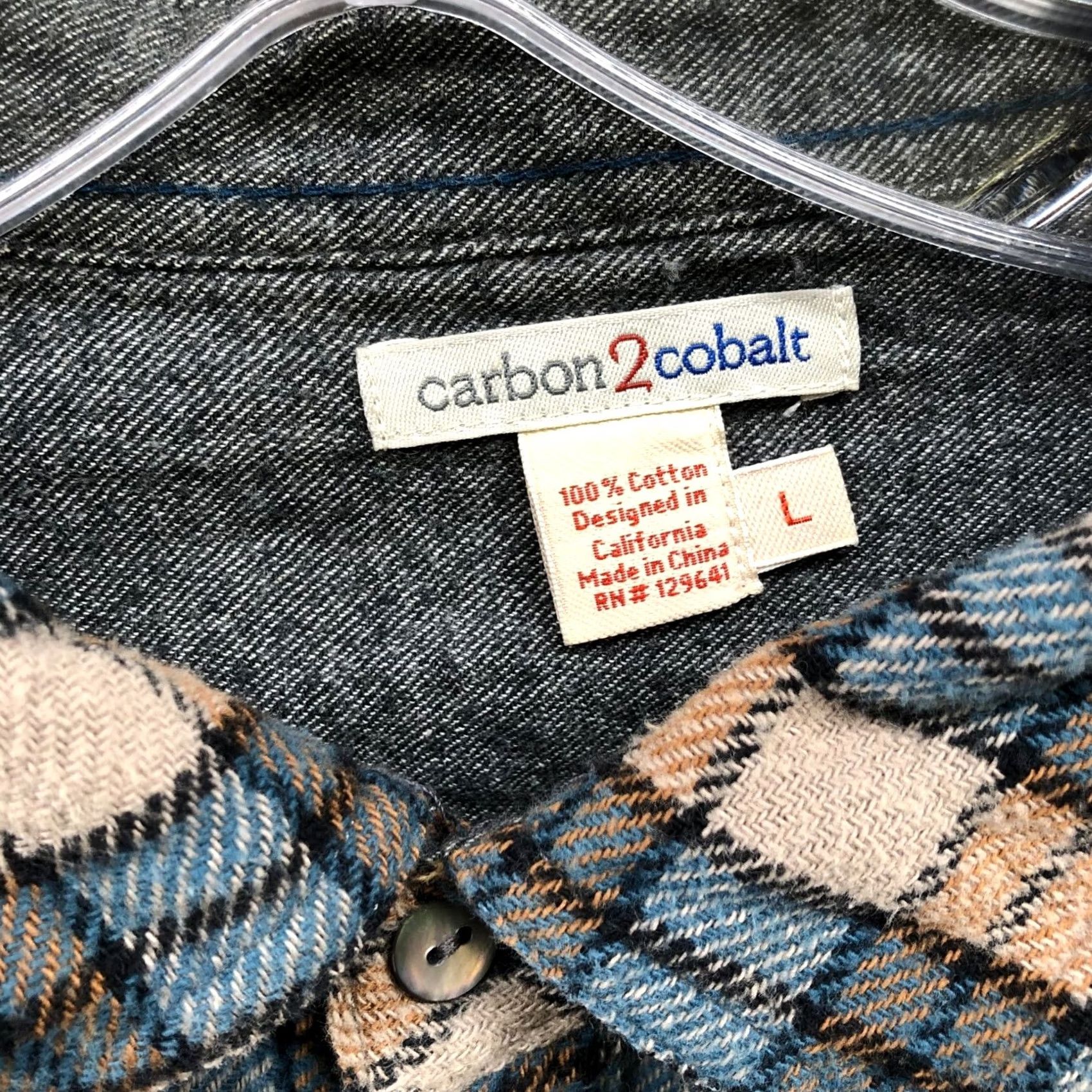 Carbon2Cobalt Carbon 2 Cobalt Flannel Shirt Mens L Beige Blue Plaid Long Sleeve Workwear Size US L / EU 52-54 / 3 - 5 Thumbnail
