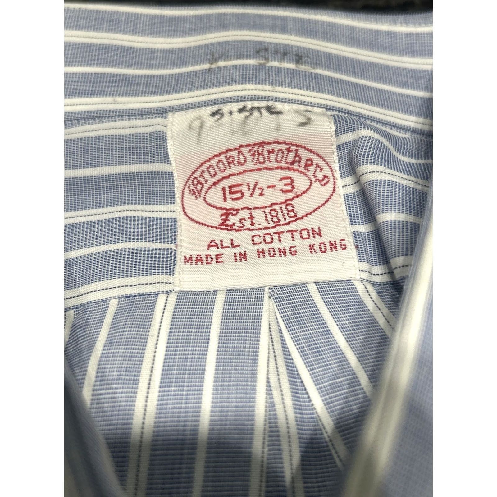 Brooks Brothers VINTAGE Brooks Brothers Shirt Mens Collared Button-Up 100% Cotton White Red 16 1/2-36 Long Sleeve XS? Size US L / EU 52-54 / 3 - 3 Thumbnail