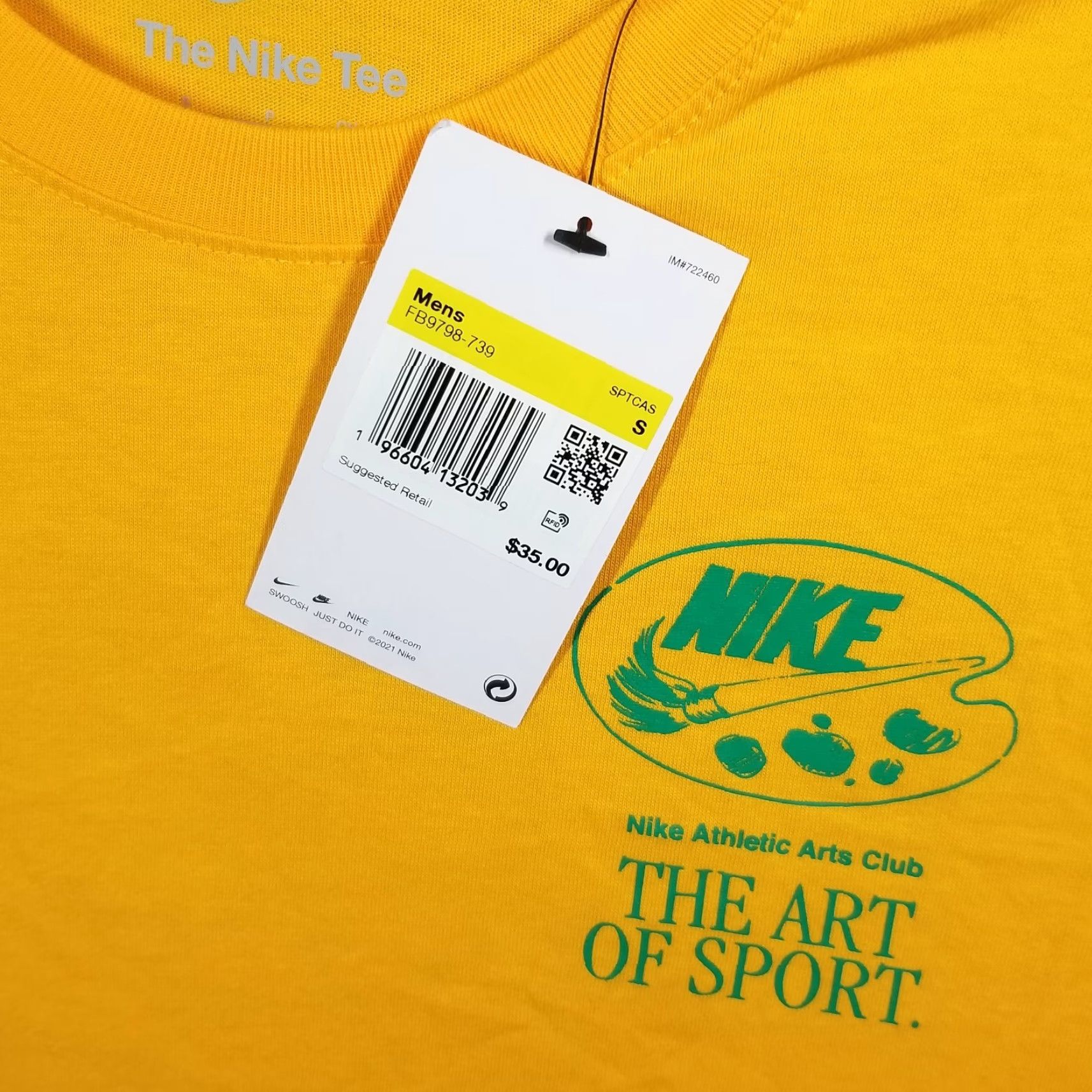 Nike VINTAGE Nike T-Shirt Men's Small Gold Nike Air Max Art Retro Crew Neck Logo Size US S / EU 44-46 / 1 - 3 Thumbnail