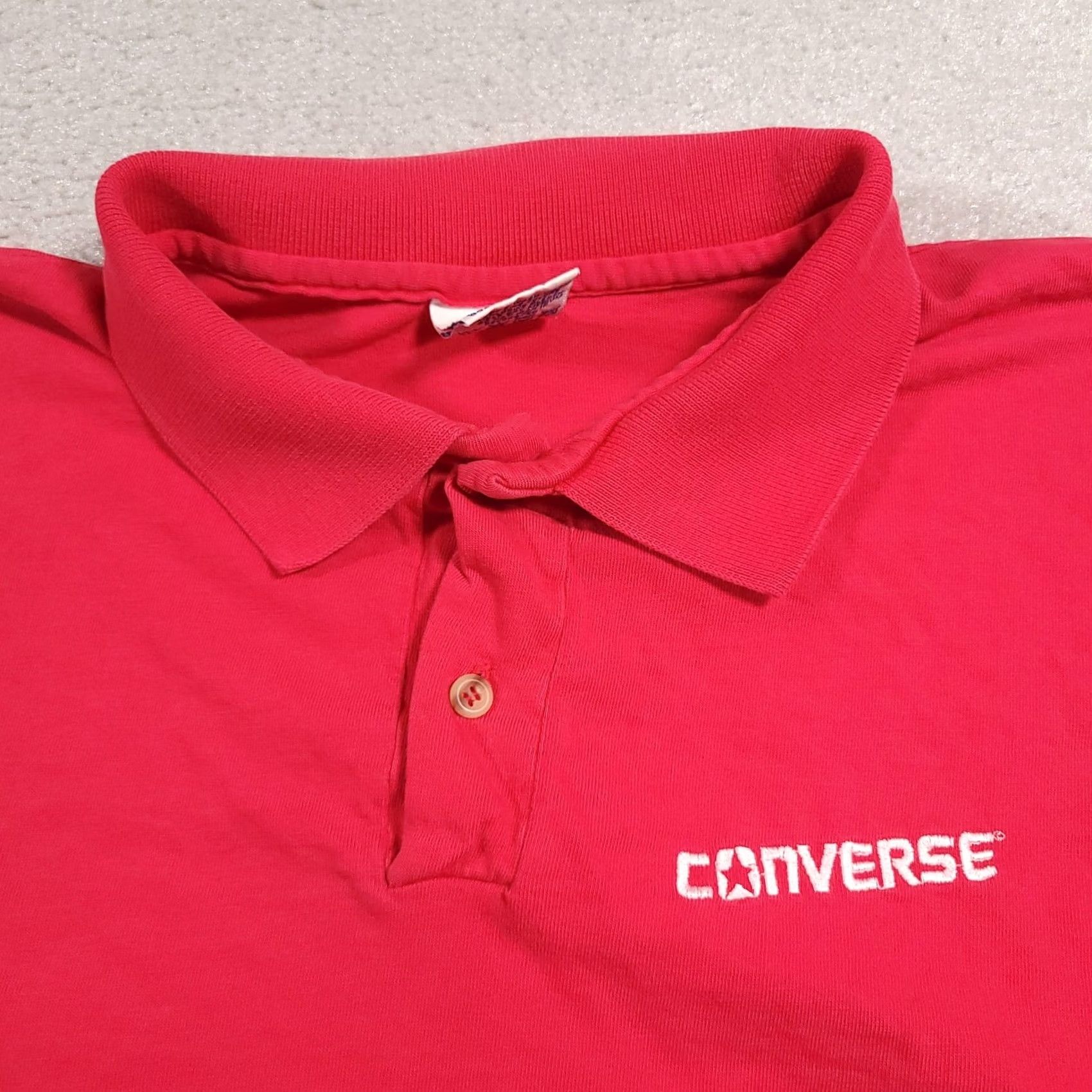 Converse VINTAGE Converse Polo Shirt Mens XL Red Embroidered USA Made Anvil Skate 90s Size US XL / EU 56 / 4 - 5 Thumbnail