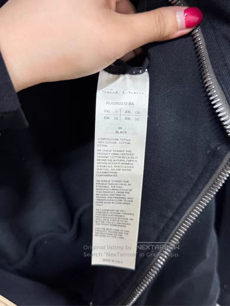 Rick Owens Rick Owens Black Zip-up Stand Collar Jacket Size US XXL / EU 58 / 5 - 4 Thumbnail