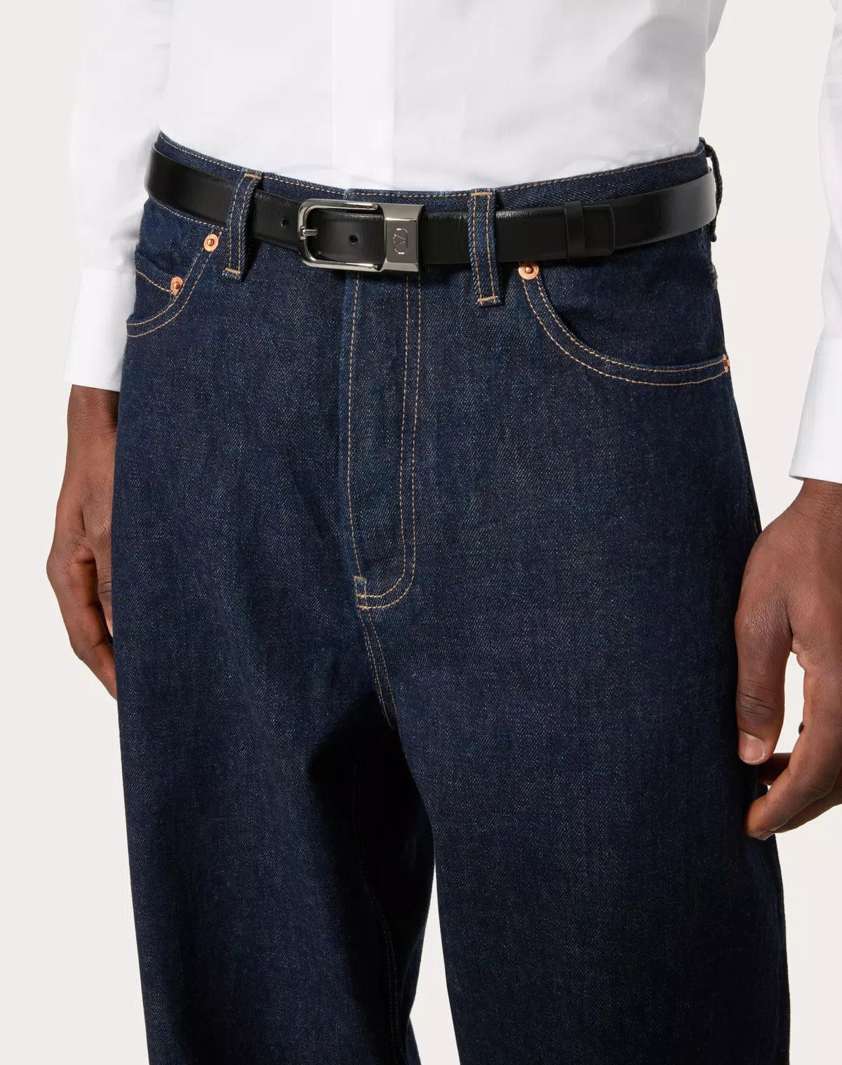 Valentino oc11z0725 Size:105/Calfskin Leather Belt 25 Mm in Black Size ONE SIZE - 5 Thumbnail