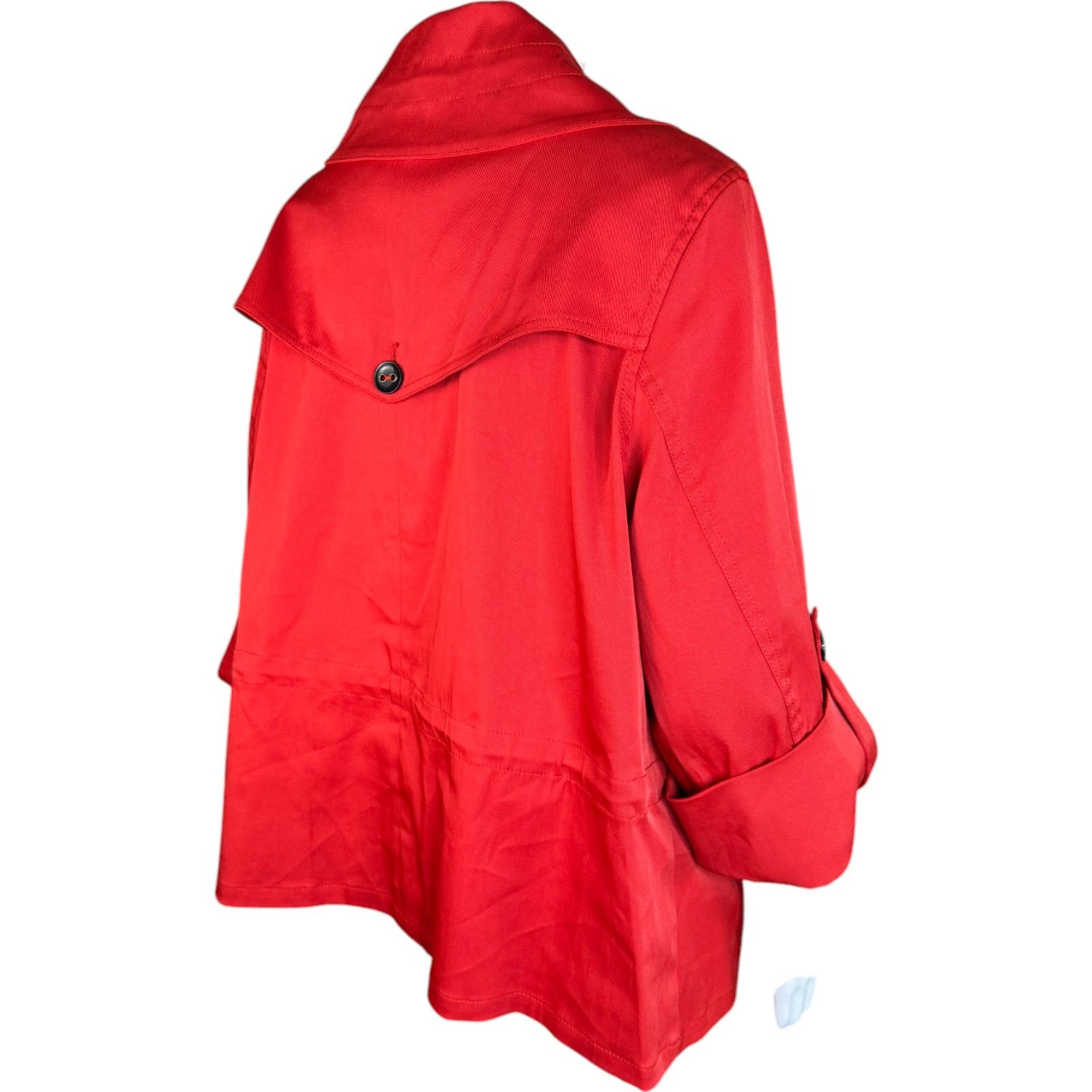 Other Ruby Rd. Women's 16W Button Front Jacket Red-Orange Pockets Size XXL / US 16-18 / IT 52-54 - 11 Thumbnail