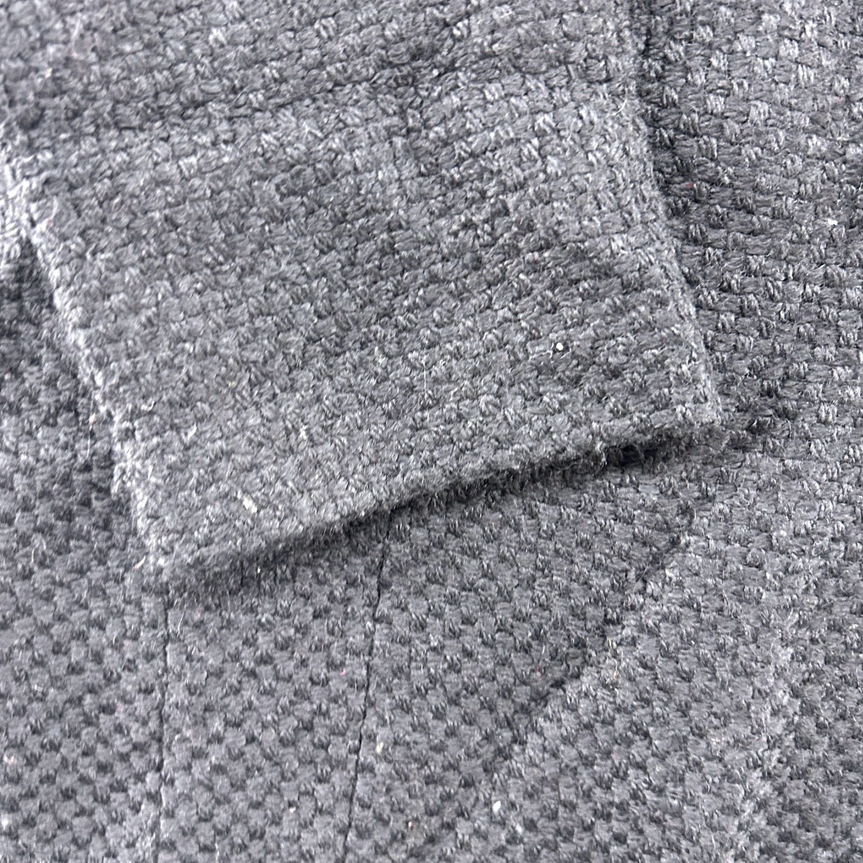 Eileen Fisher Eileen Fisher Coat Womens Small Black Long Textured Cotton Wool Blend Overcoat Size S / US 4 / IT 40 - 2 Thumbnail