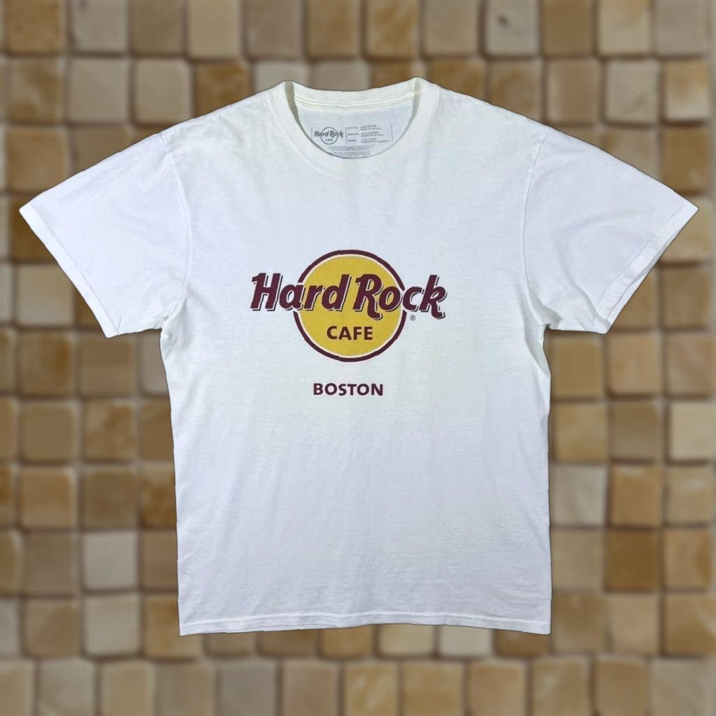 Hard Rock Cafe Hard Rock Cafe Boston Souvenir Logo Graphic White T-Shirt Medium Men Size US M / EU 48-50 / 2 - 1 Thumbnail