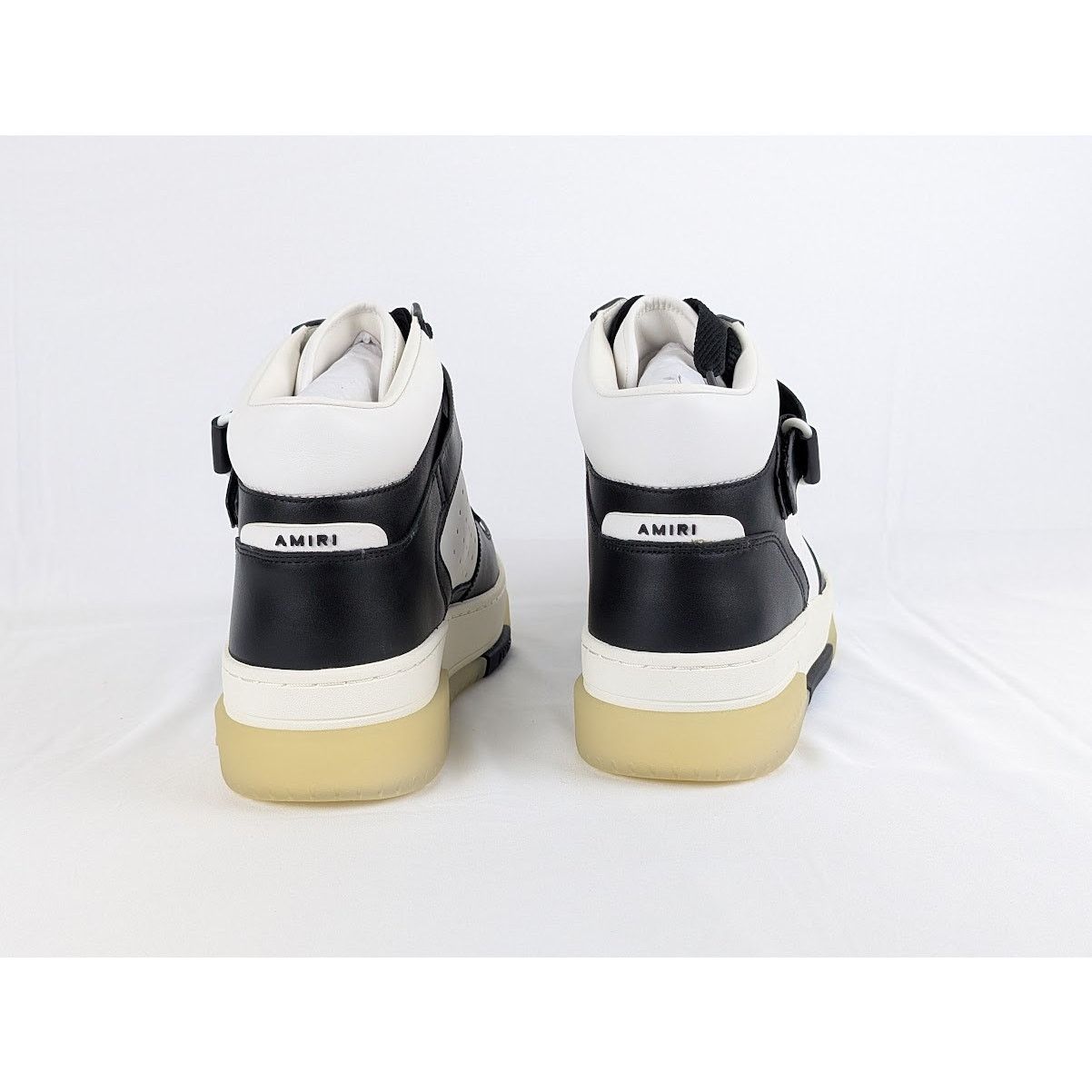 Amiri o1rshd1 Stadium Hi Top Sneakers in Black/White Size US 13 / EU 46 - 8 Thumbnail