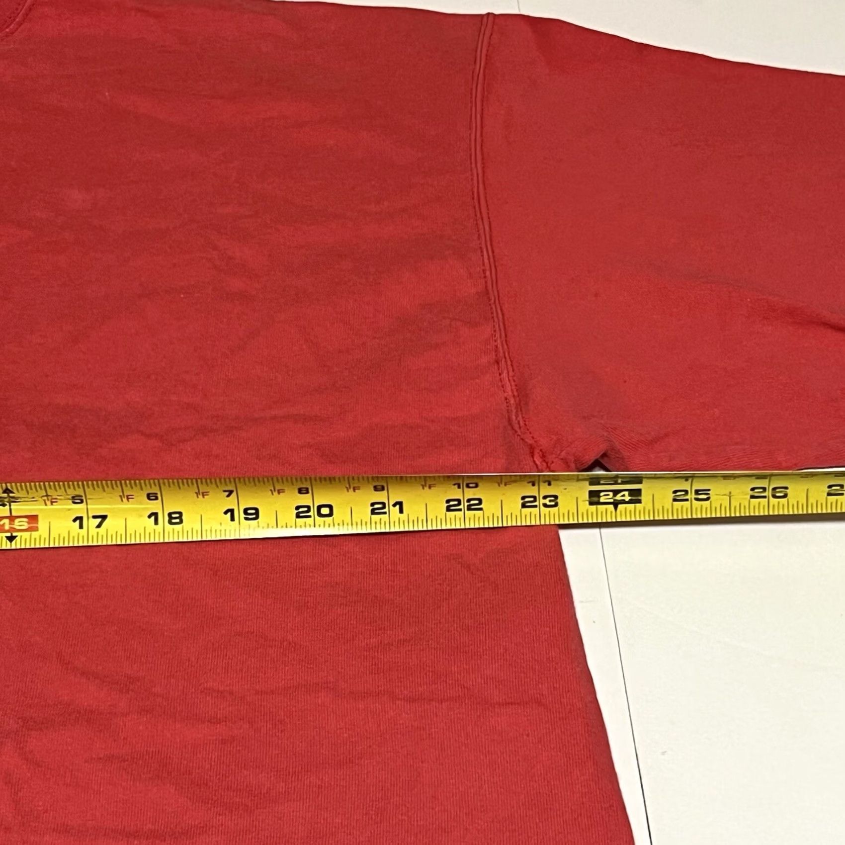 Vintage VINTAGE Pluma T Shirt Men’s XL Heavy Weight Cotton Boxy Coral Red 1990s 90s Classic Mens Short Sleeve Crew Neck Made In USA Size US XL / EU 56 / 4 - 5 Thumbnail
