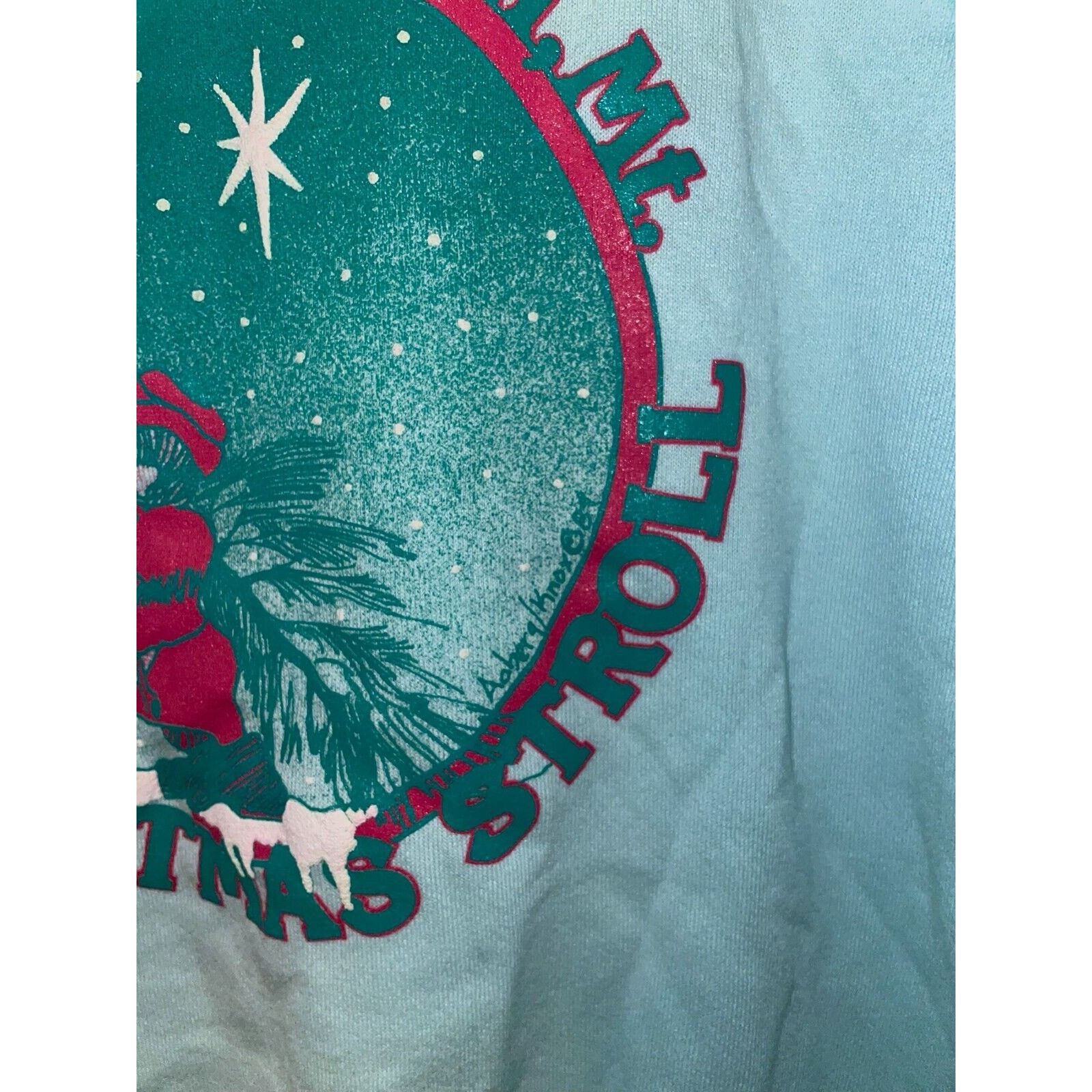 Jerzees Vintage Christmas Stroll Sweatshirt Crewneck 1991 STAINED M Size US M / EU 48-50 / 2 - 4 Thumbnail