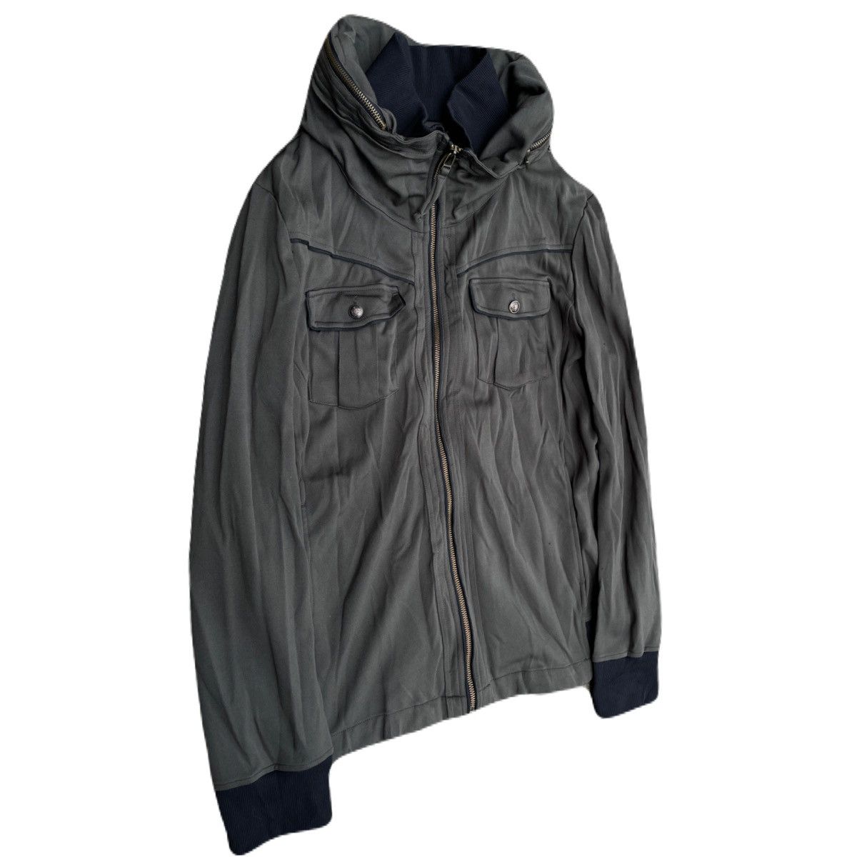 If Six Was Nine 2000s Japanese archive Vkei Bono Crinkle Zip Jacket Y2K Size US L / EU 52-54 / 3 - 3 Thumbnail