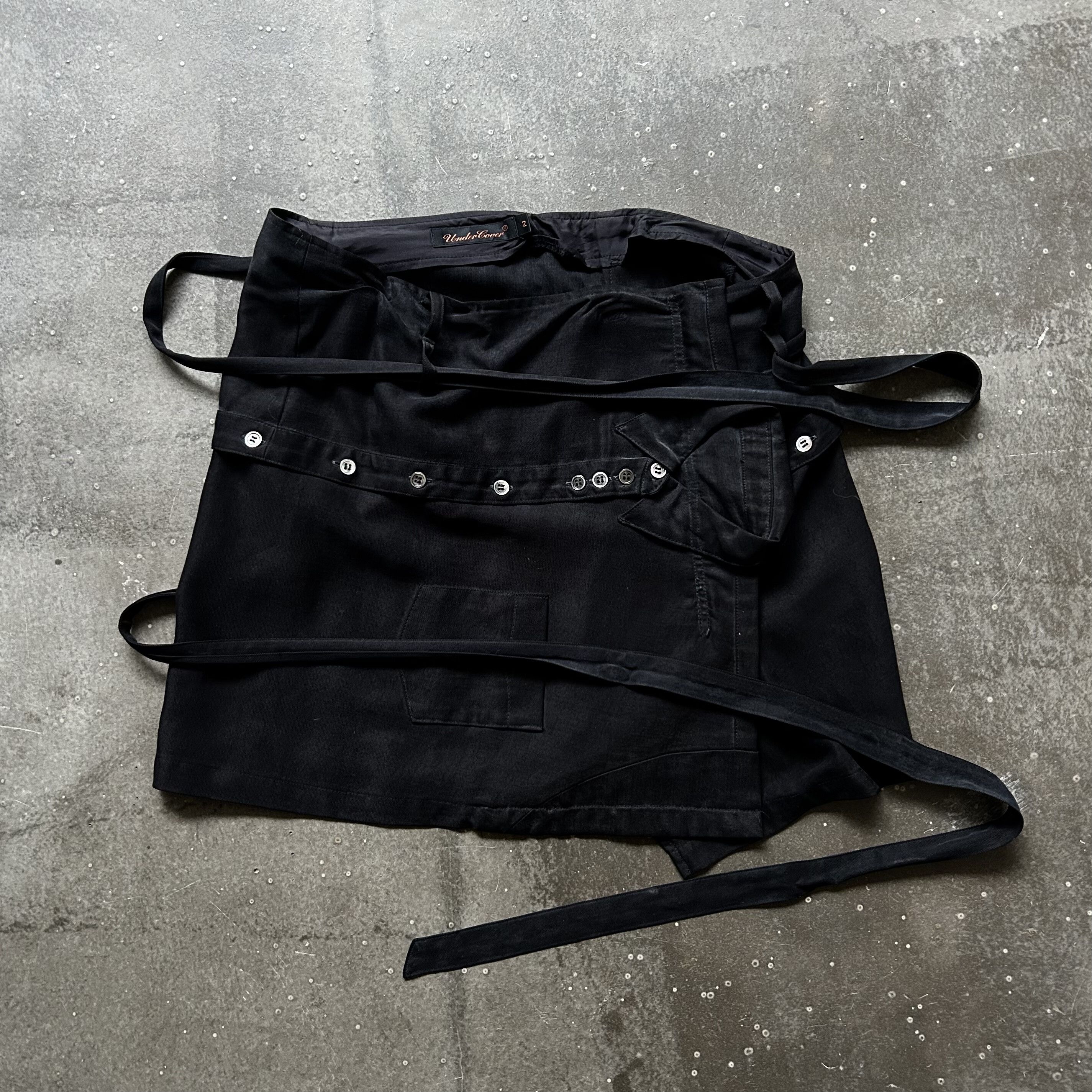 Undercover black deconstructed tie skirt Size 34" / US 12 / IT 48 - 1 Thumbnail