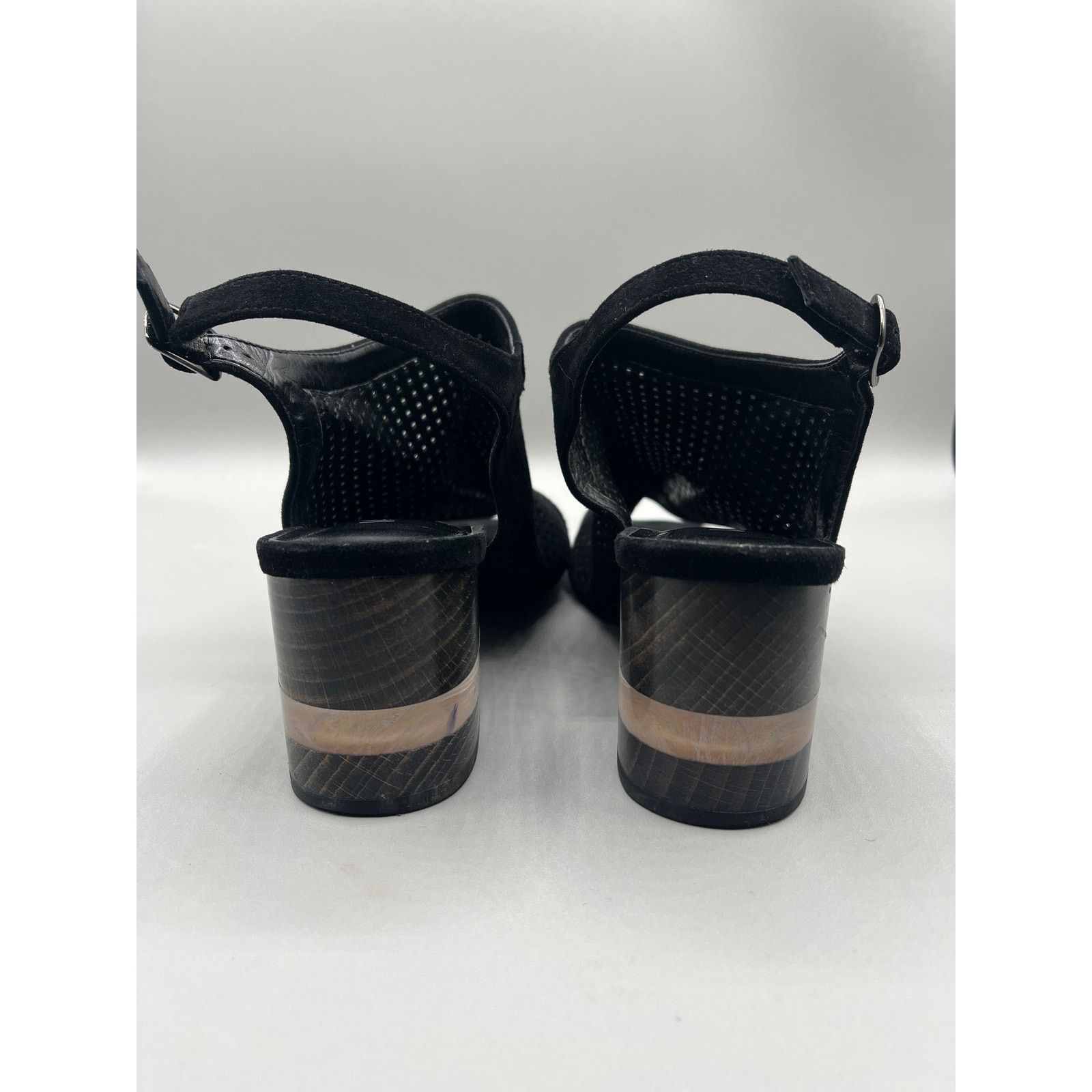 VANELI Black Vaneli Peep toe shoe with clear heel Size US 8.5 / IT 38.5 - 4 Thumbnail