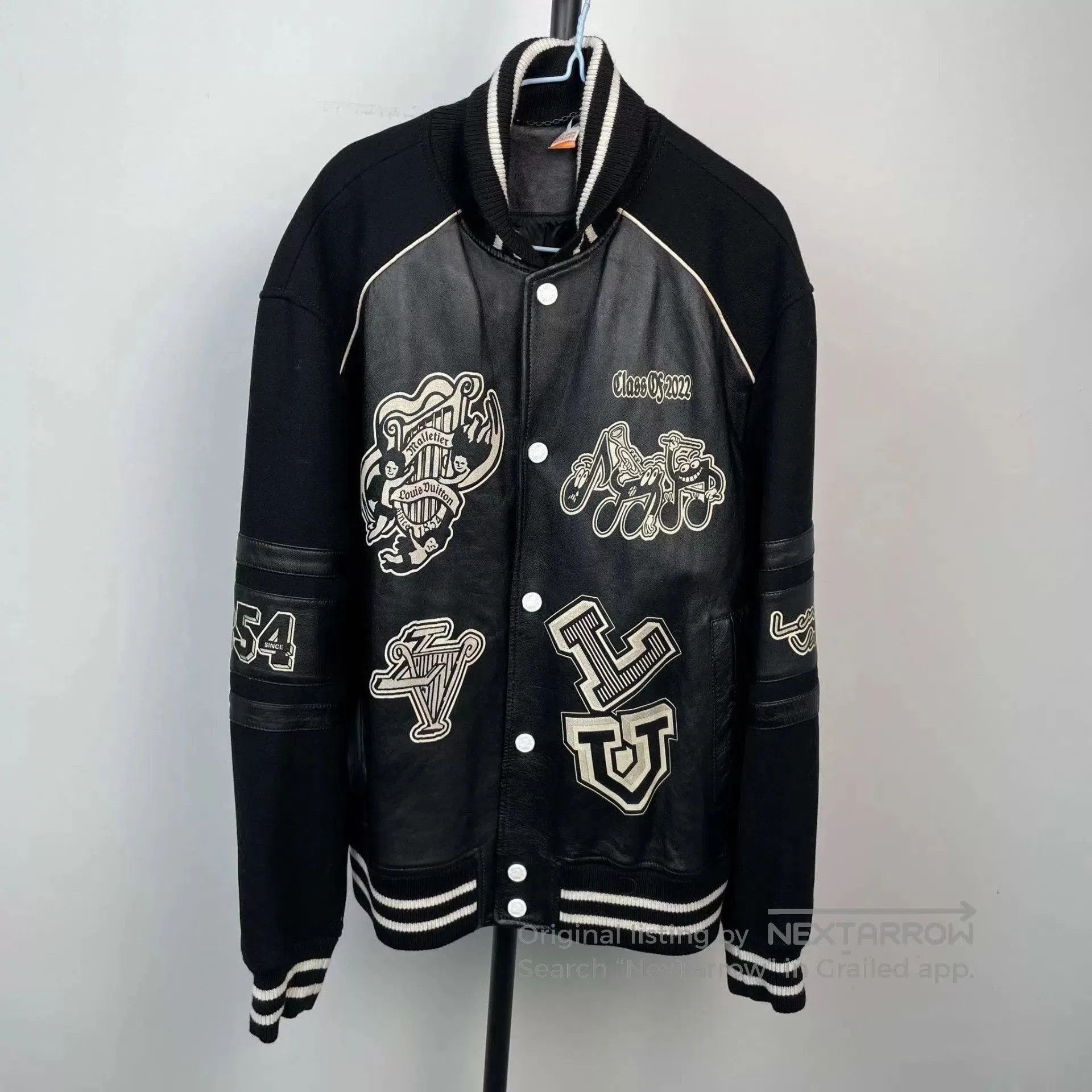 Louis Vuitton Black Varsity Jacket with Embroidered Patches. Size US L / EU 52-54 / 3 - 1 Thumbnail