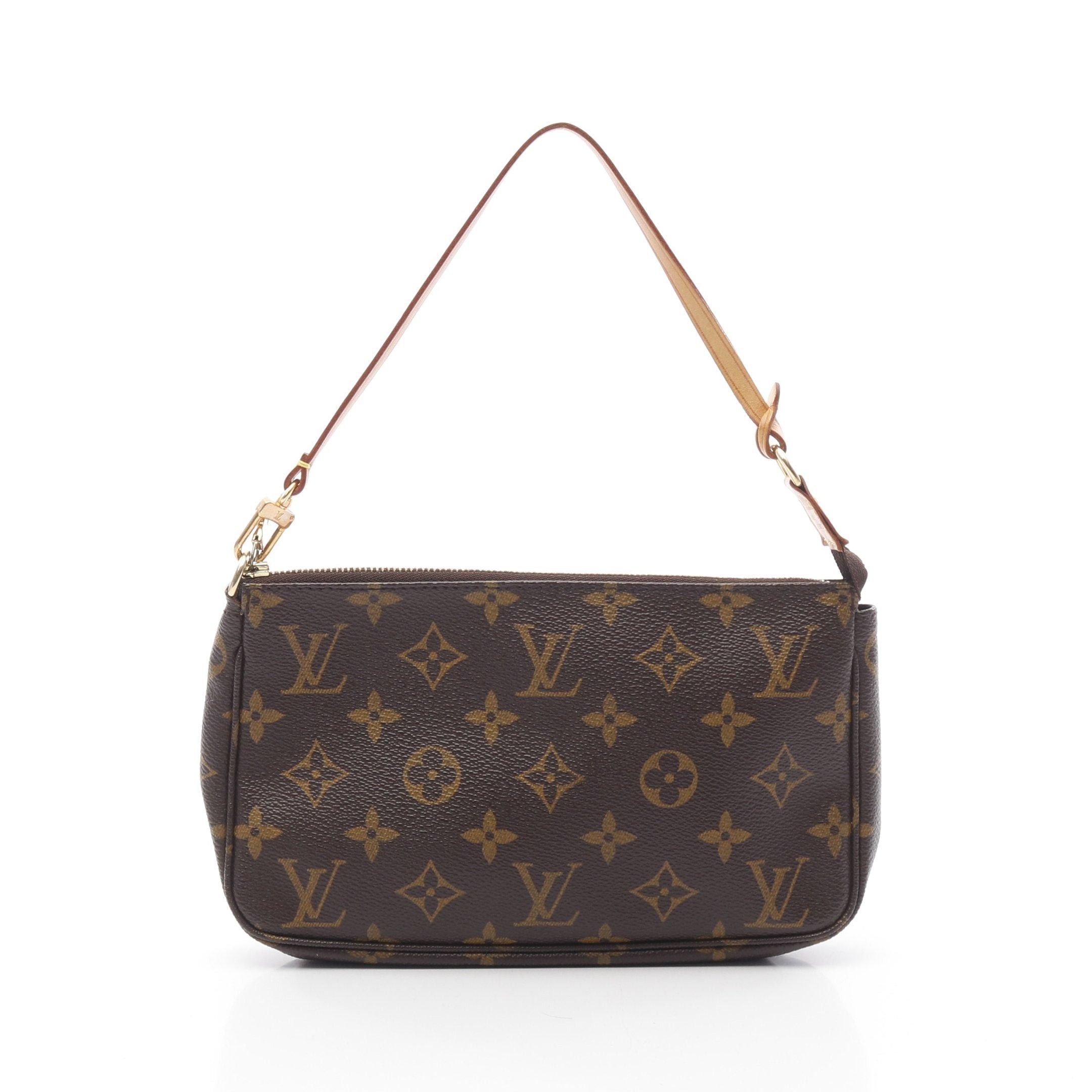Louis Vuitton Louis Vuitton Pochette Accessoires Monogram Handbag Leather Brown Size ONE SIZE - 1 Thumbnail