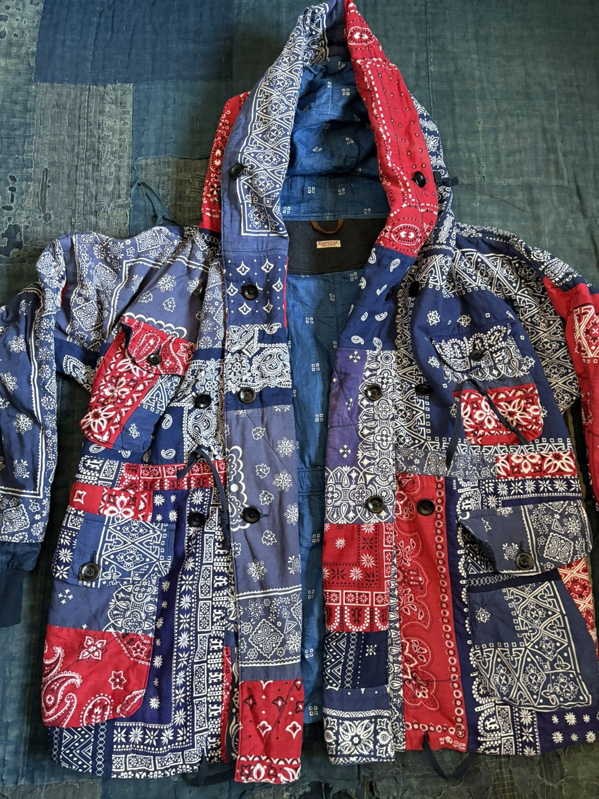 Kapital Kountry kapital bandana patchwork Ring coat Size US L / EU 52-54 / 3 - 2 Thumbnail