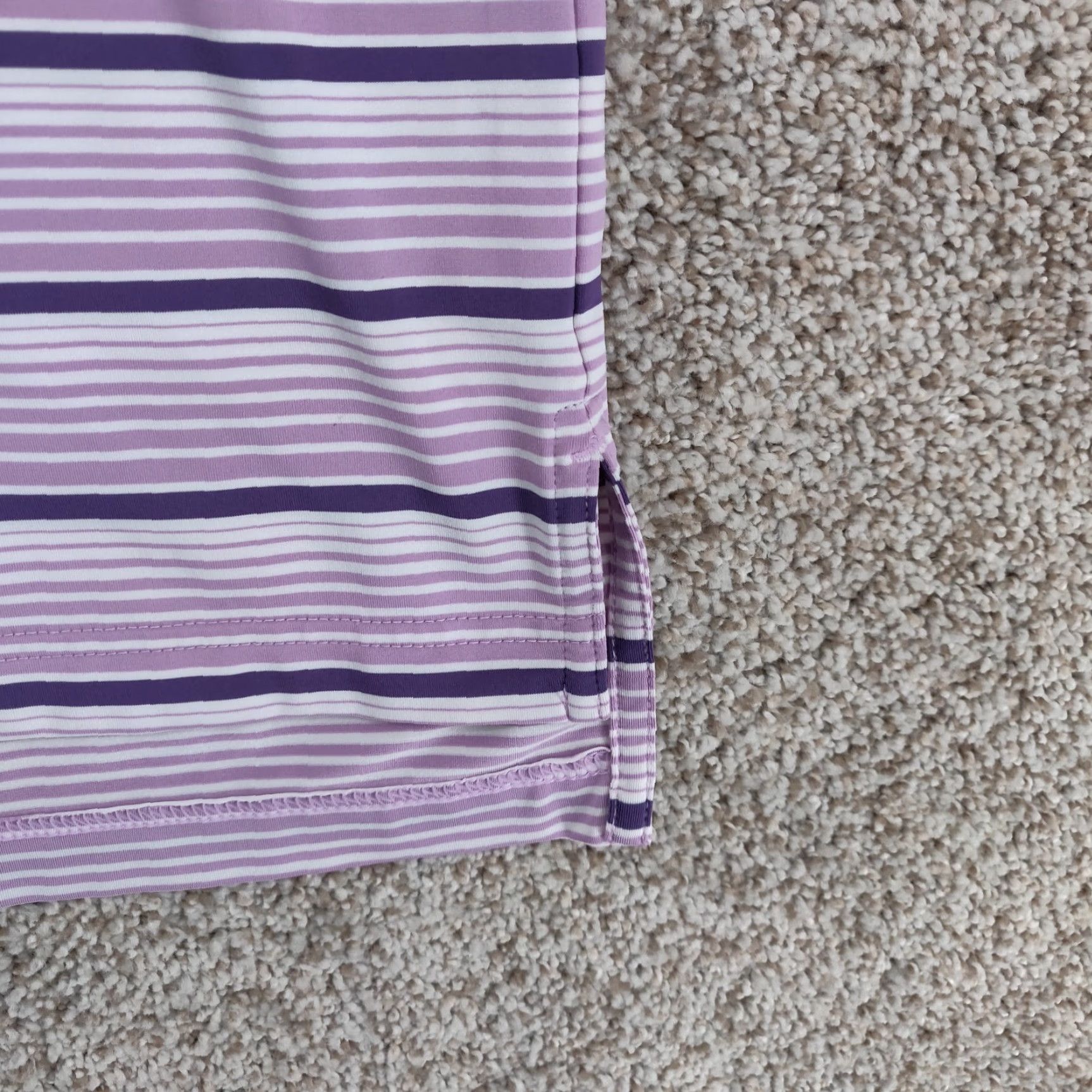 Peter Millar Peter Millar Summer Comfort Polo Shirt Mens Large Purple Striped Golf Shirt Size US L / EU 52-54 / 3 - 5 Thumbnail