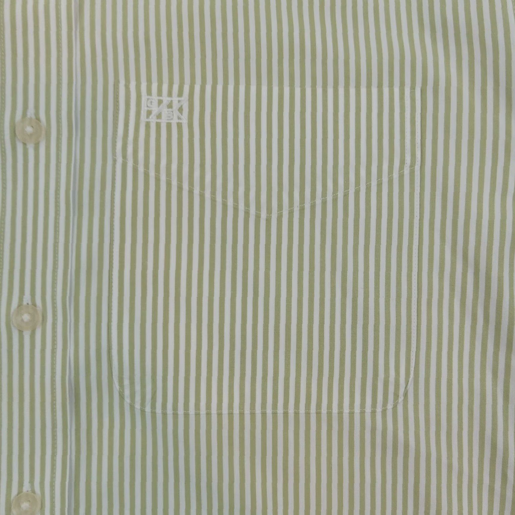 Ralph Lauren Cutter & Buck Shirt Mens Medium Green White Striped Button Up Casual Long Sleeve Size US M / EU 48-50 / 2 - 6 Thumbnail