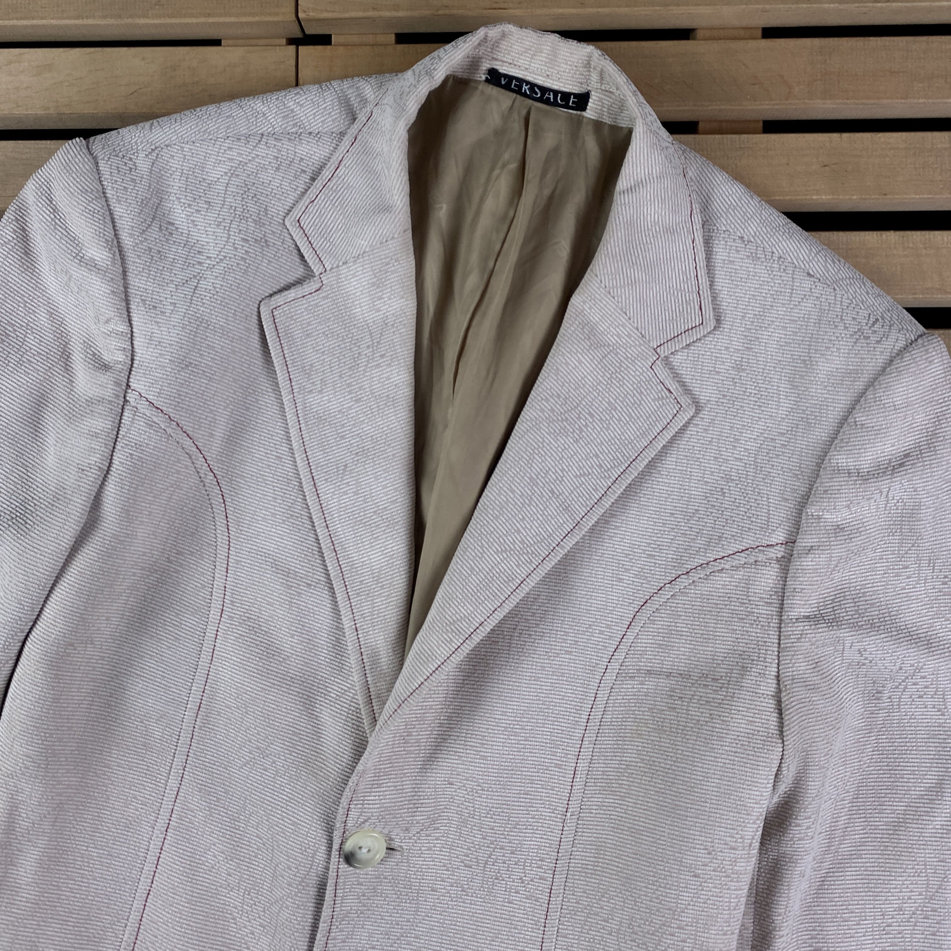 Versace × Versace Jeans Couture × Vintage Men’s Blazer Jacket Versace Two Button Size 52 Size 52R - 2 Thumbnail