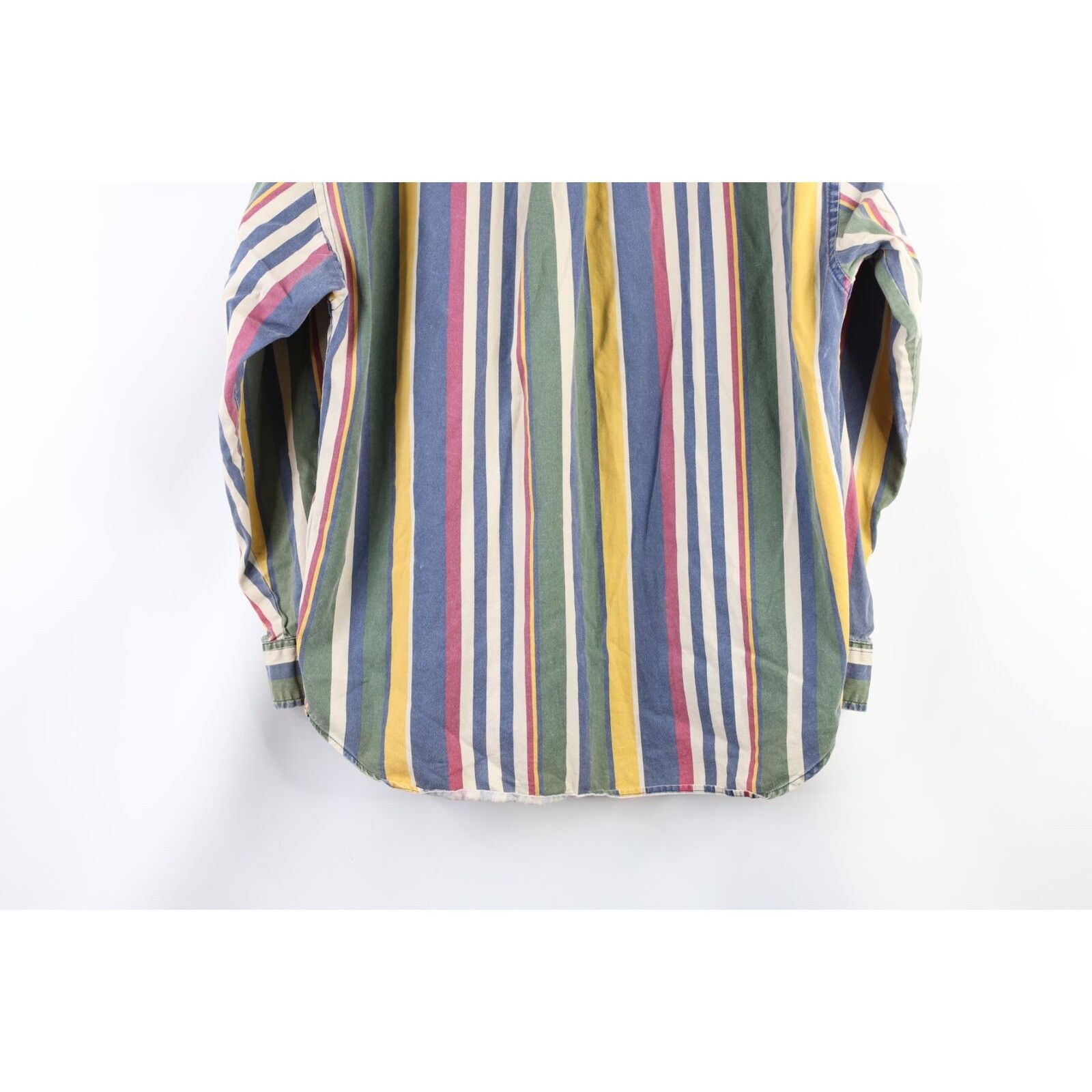 Vintage Vintage 90s Streetwear aded Rainbow Striped Button Shirt Size US M / EU 48-50 / 2 - 11 Thumbnail