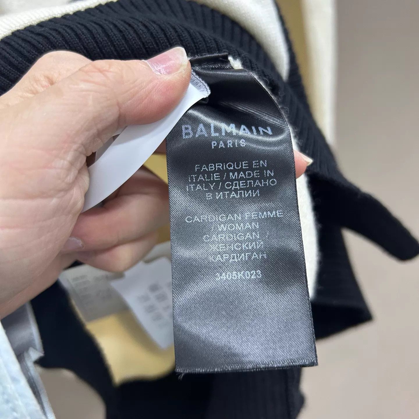 Balmain Balmain 99 New White Back Logo Knit Cardigan 34 Size XXS / US 00 / IT 34 - 4 Thumbnail