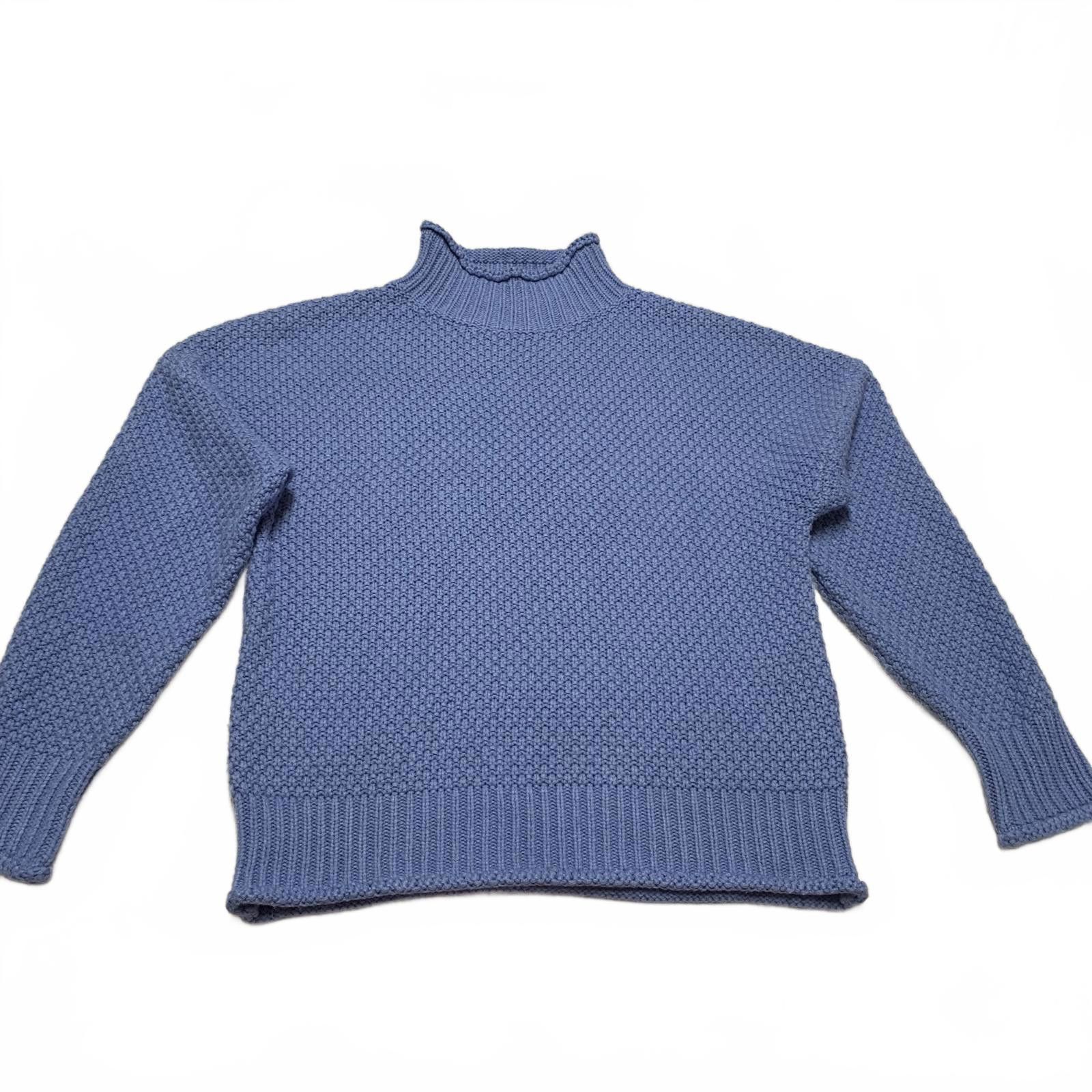 Unknown London Fashion Women's Unisex M Blue Textured Crew Neck Sweater Size US M / EU 48-50 / 2 - 1 Thumbnail