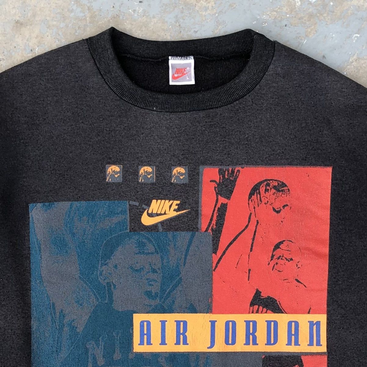 Nike Vintage Nike Air Jordan Michael Jordon Sun Faded Sweatshirts Size US L / EU 52-54 / 3 - 2 Thumbnail