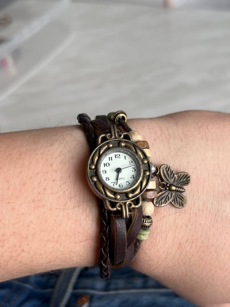 Japanese Brand × Vintage Vintage Japanese style futuristic Watch Brown amulet 🦋 Size ONE SIZE - 5 Thumbnail