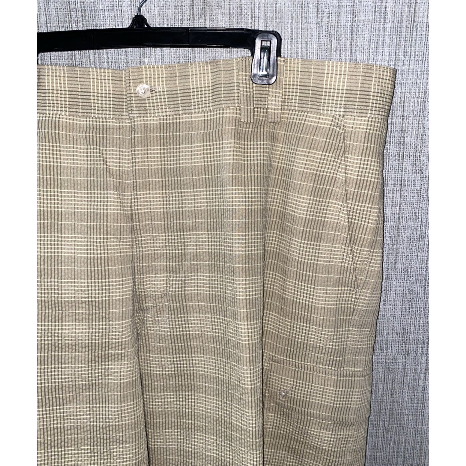 Vintage Elevee Golf Mens Beige Plaid Zip Fly Shorts Size 44 Size US 44 / EU 60 - 2 Thumbnail