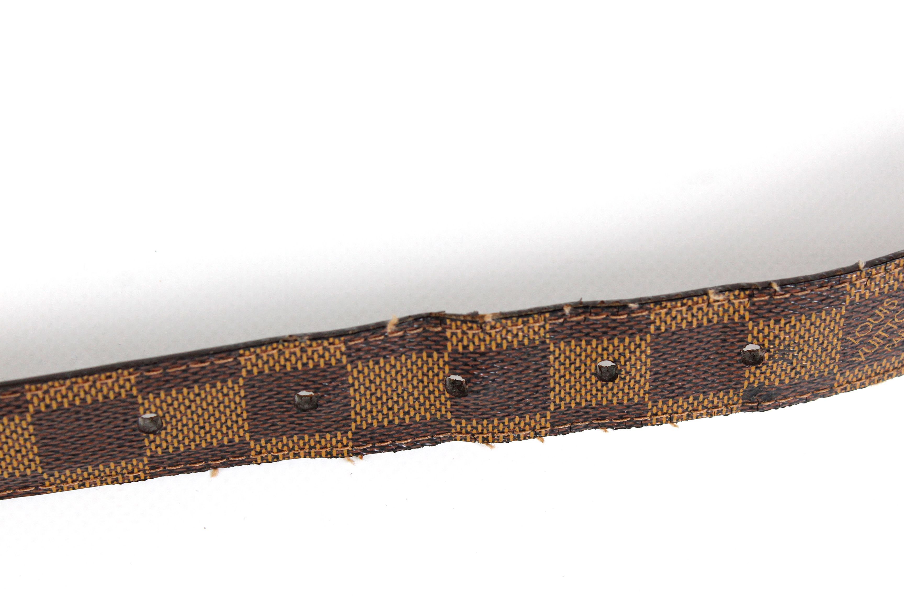 Louis Vuitton Louis Vuitton Damier Ebene Logo Monogram Leather Belt Size ONE SIZE - 7 Thumbnail