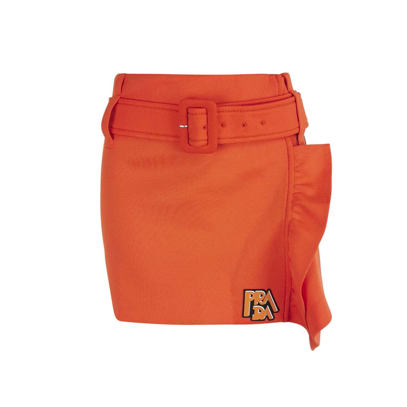 Prada Prada Colorful Logo-Trimmed Wrap Skirt - dmc Size 40" / US 18 - 1 Thumbnail